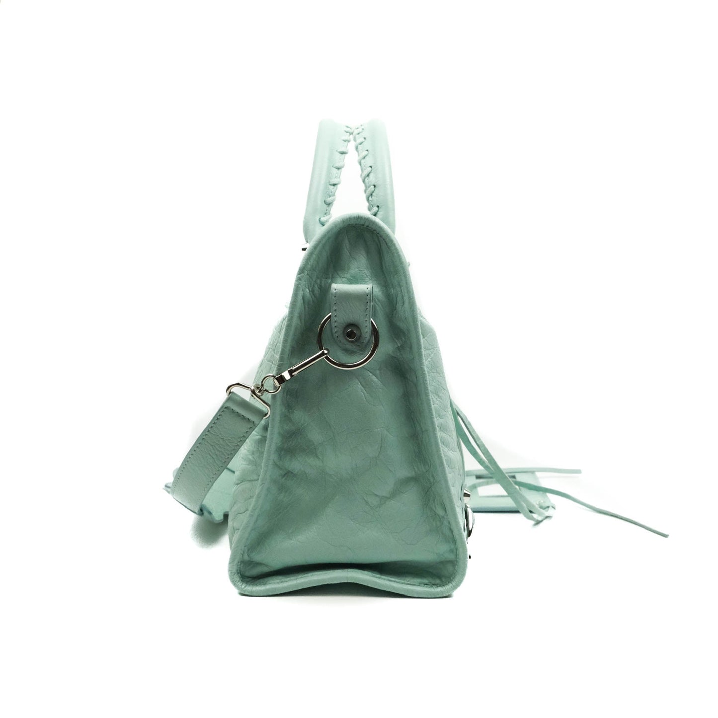 Balenciaga Classic City Bag Tiffany Blue Calfskin Silver Hardware