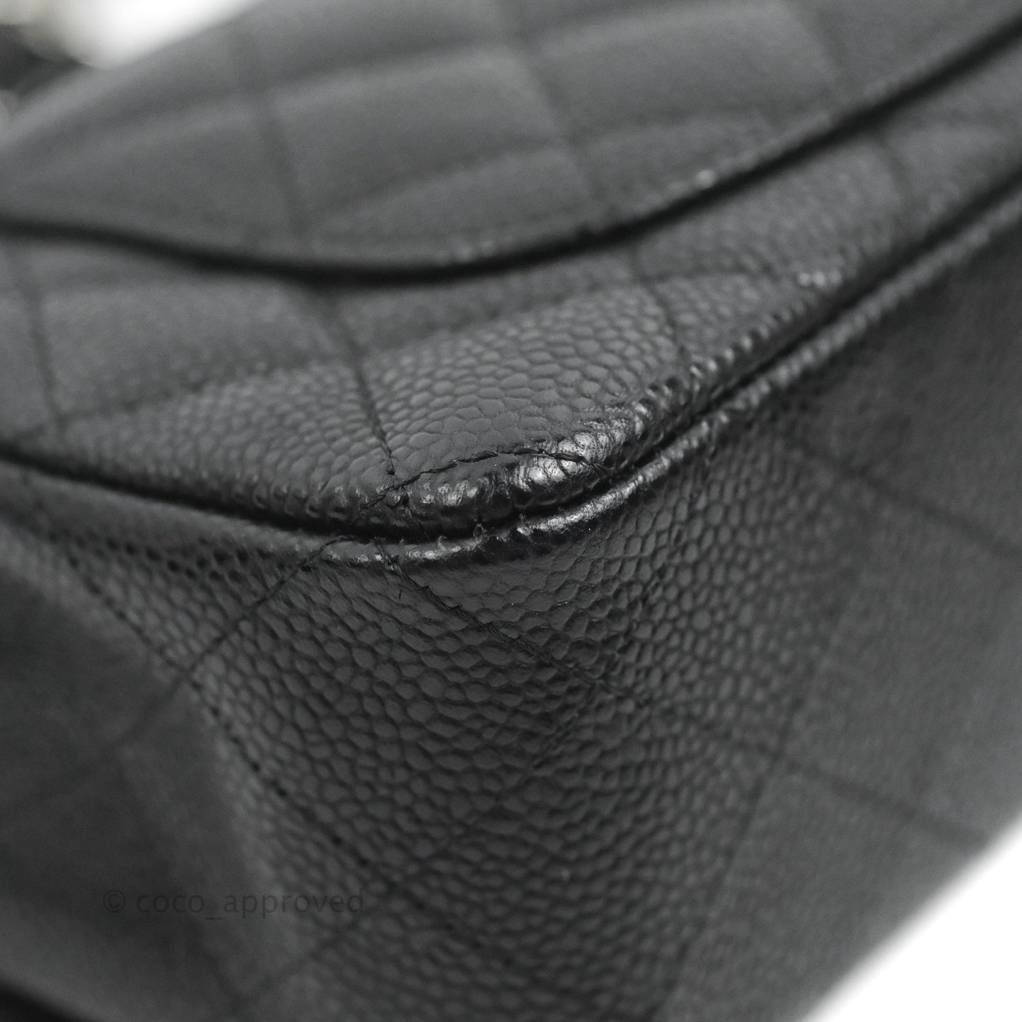 Chanel Quilted Mini Rectangular Black Caviar Silver Hardware