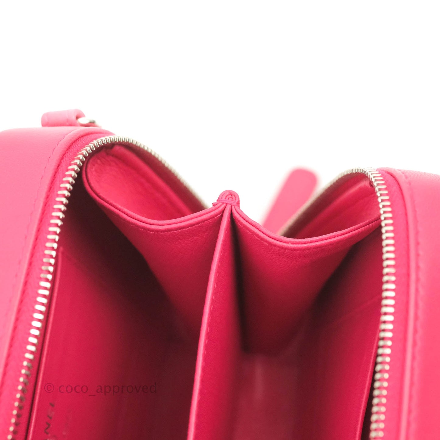 Chanel Mini Quilted Camera Case Pink Lambskin Silver Hardware