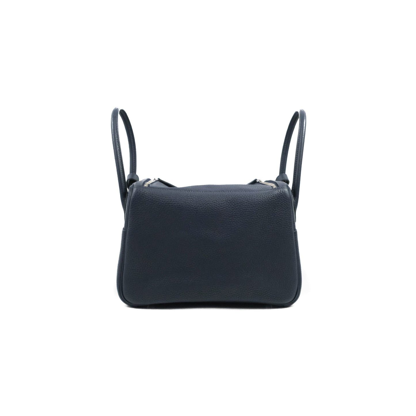 Hermès Lindy 26 Bleu Nuit Clemence Silver Hardware