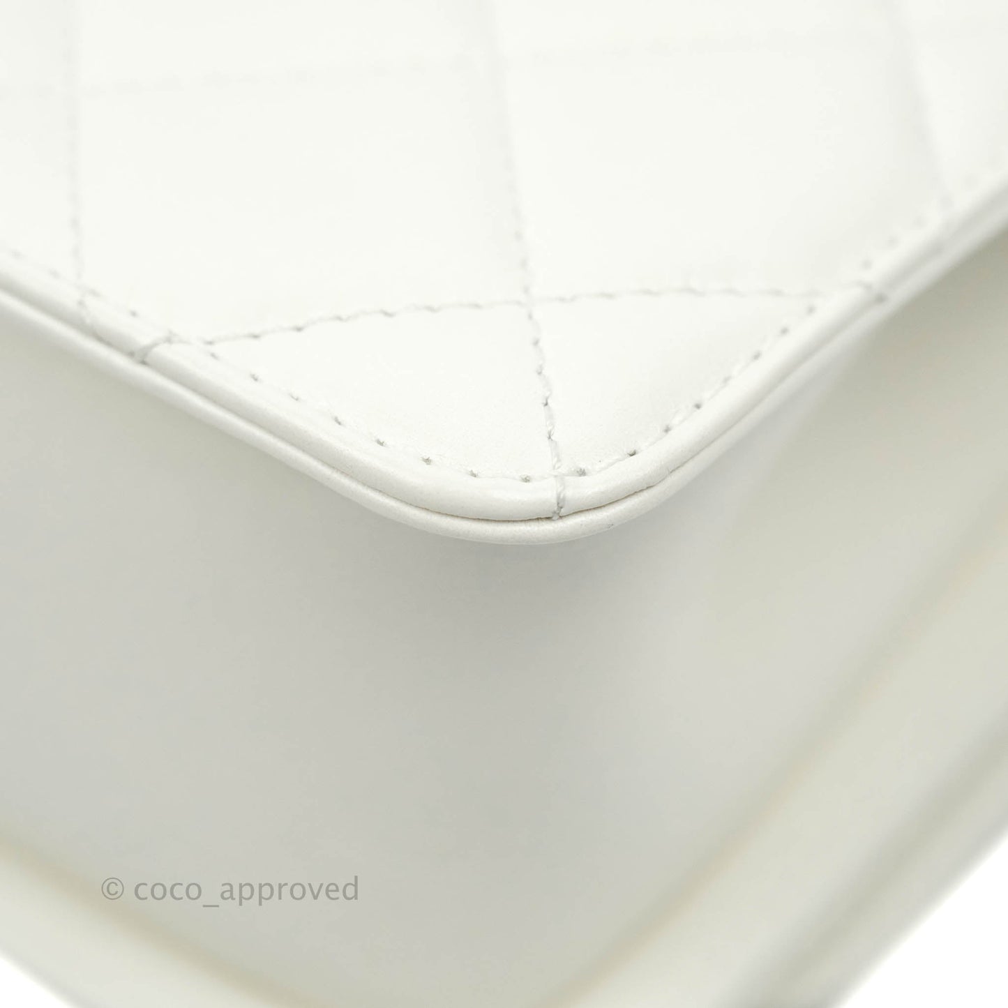 Chanel Quilted Mini Perfect Fit Adjustable White Calfskin Gold Hardware