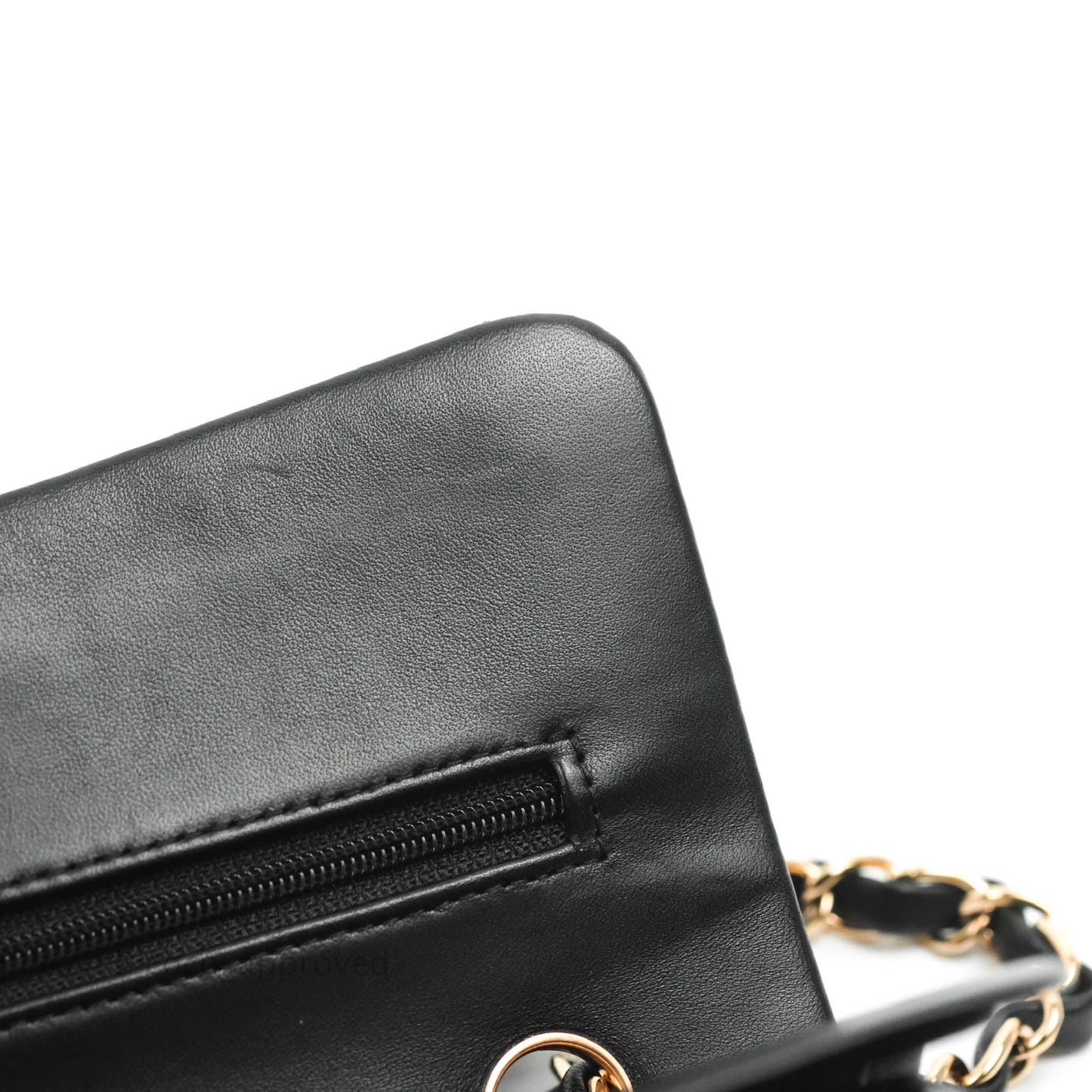 Chanel Classic Small S/M Flap Black Lambskin Rose Pink-Gold Hardware