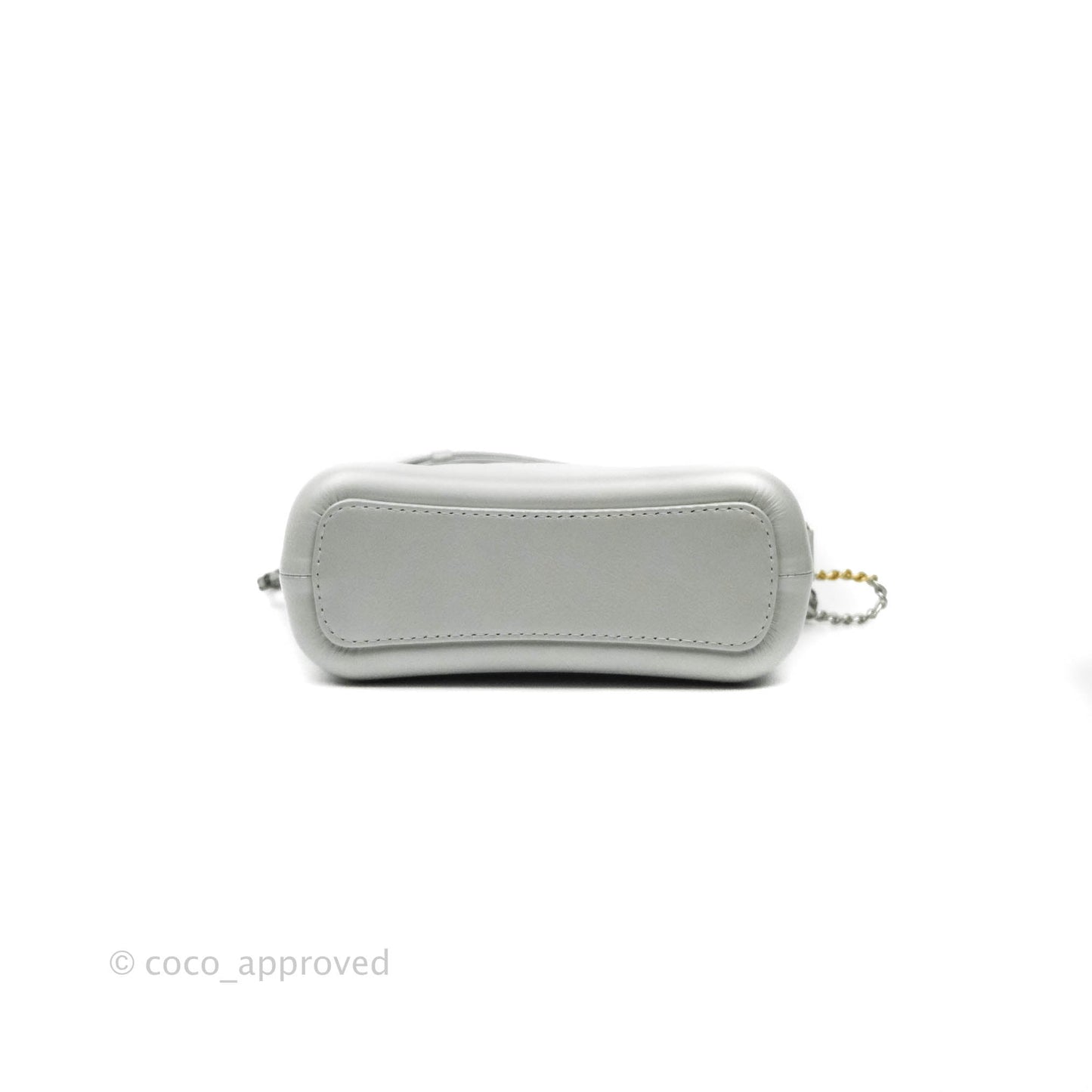 Chanel Small Gabrielle Hobo Bag Metallic Light Silver Aged Calfskin Mixed Hardware 19K