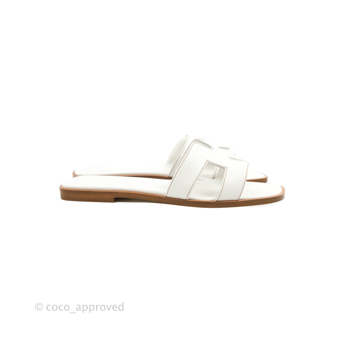 Hermès Oran Sandals in White Size 38