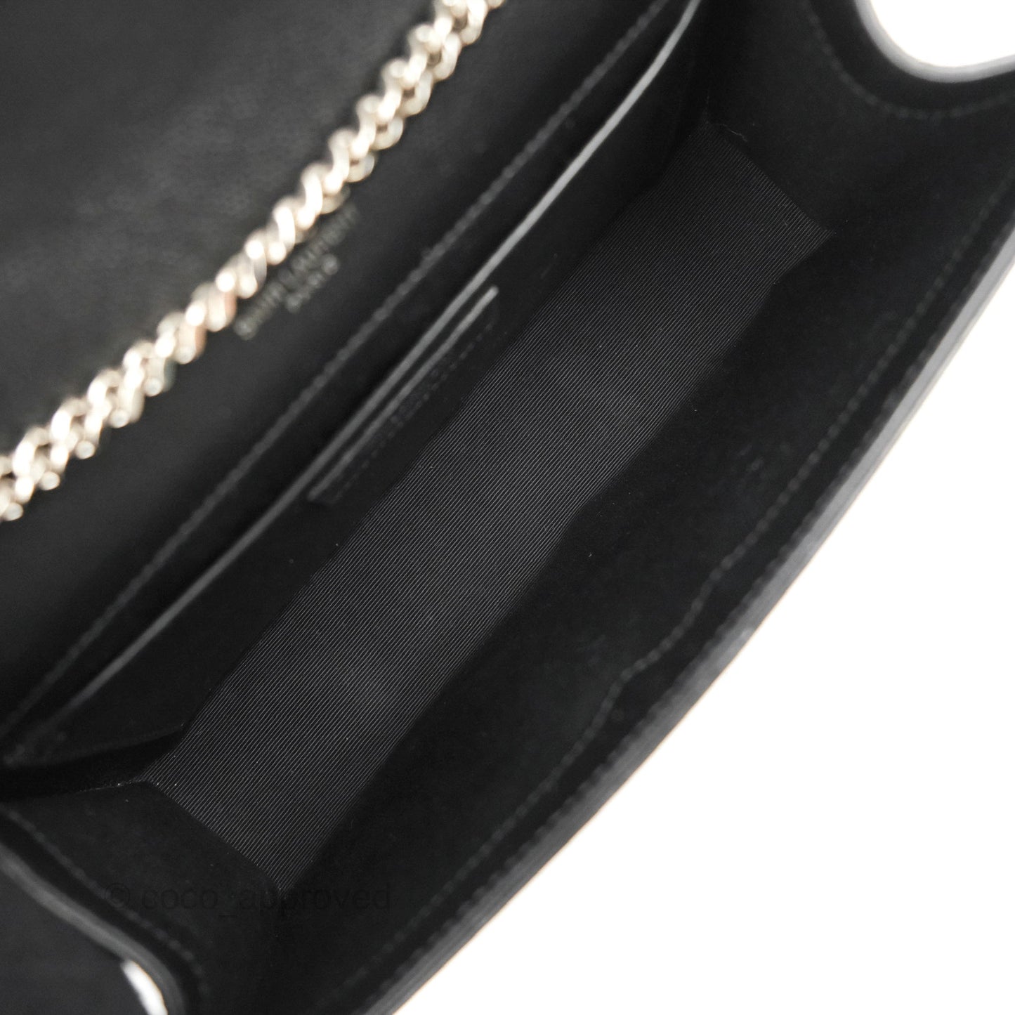 Saint Laurent Medium Classic Monogram Kate Black Grained Calfskin