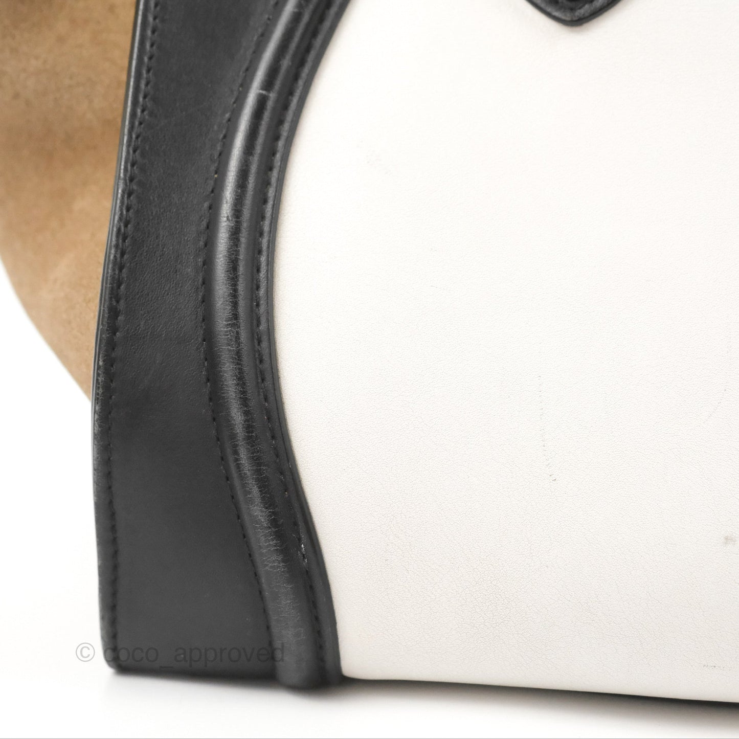 Celine Mini Luggage Bag Black/White/Brown Calfskin