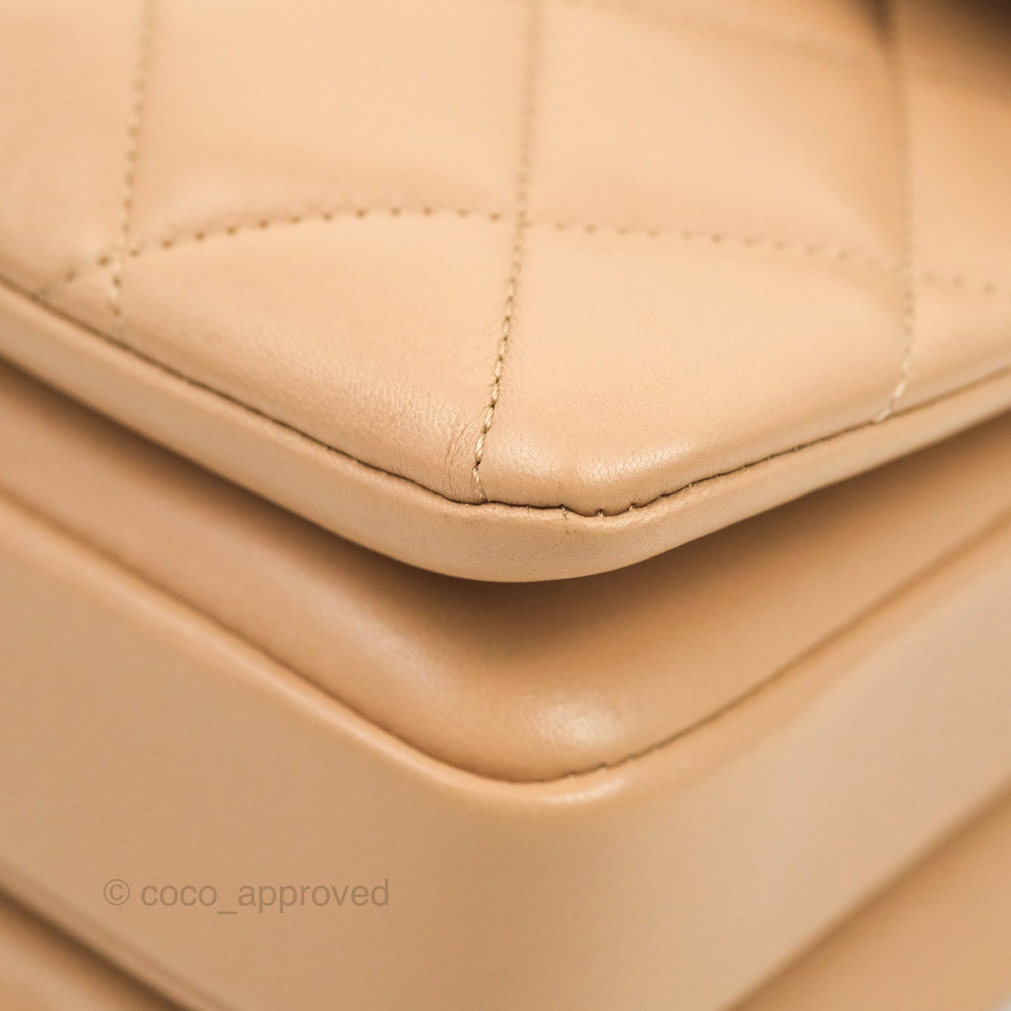 Chanel Small Trendy CC Beige Lambskin Gold Hardware