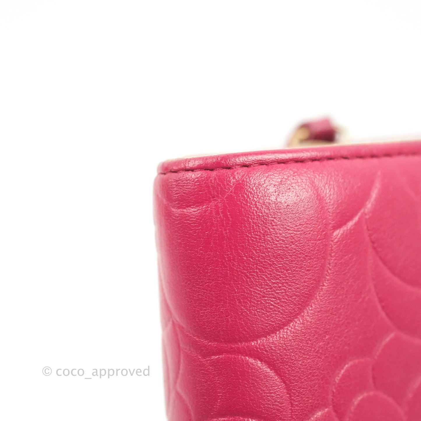 Chanel Wallet in Pink Camellia Embossed Lambskin