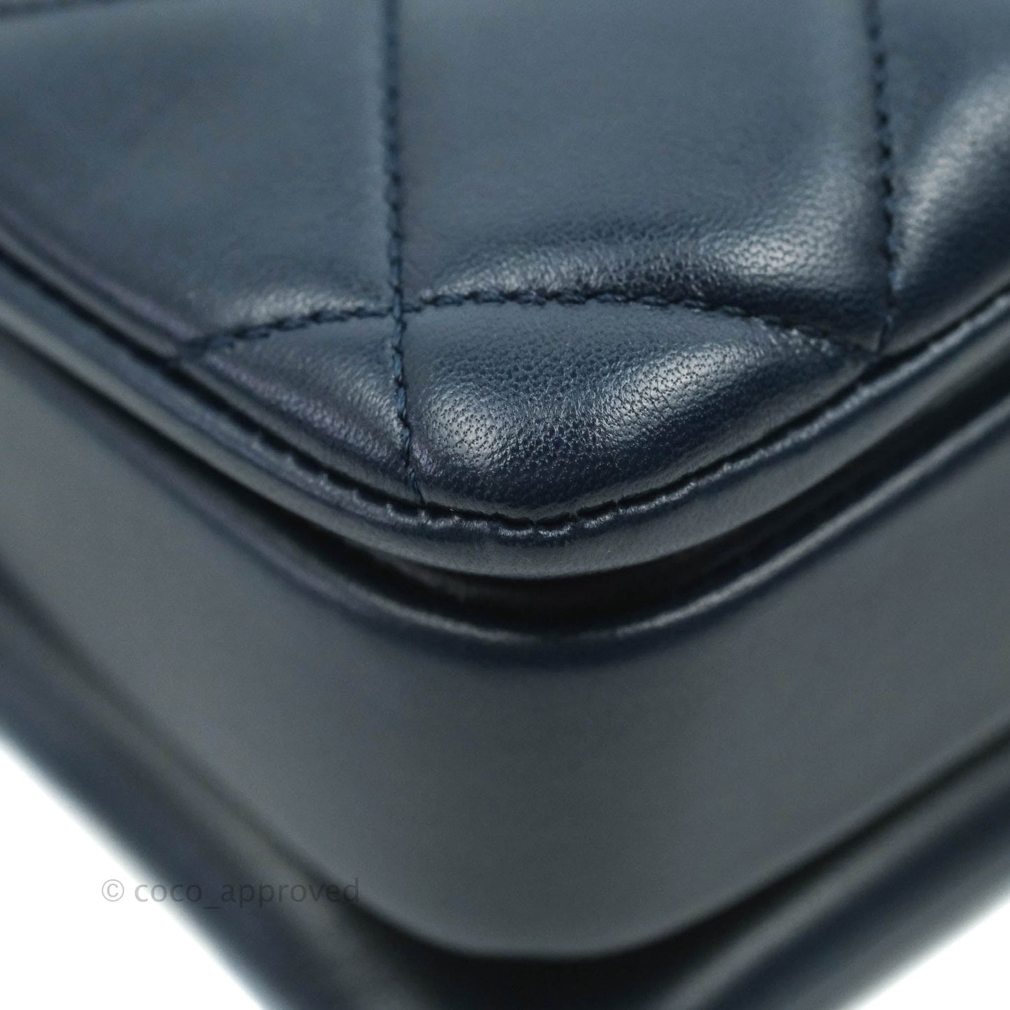 Chanel Small Trendy CC Navy Lambskin Gold Hardware