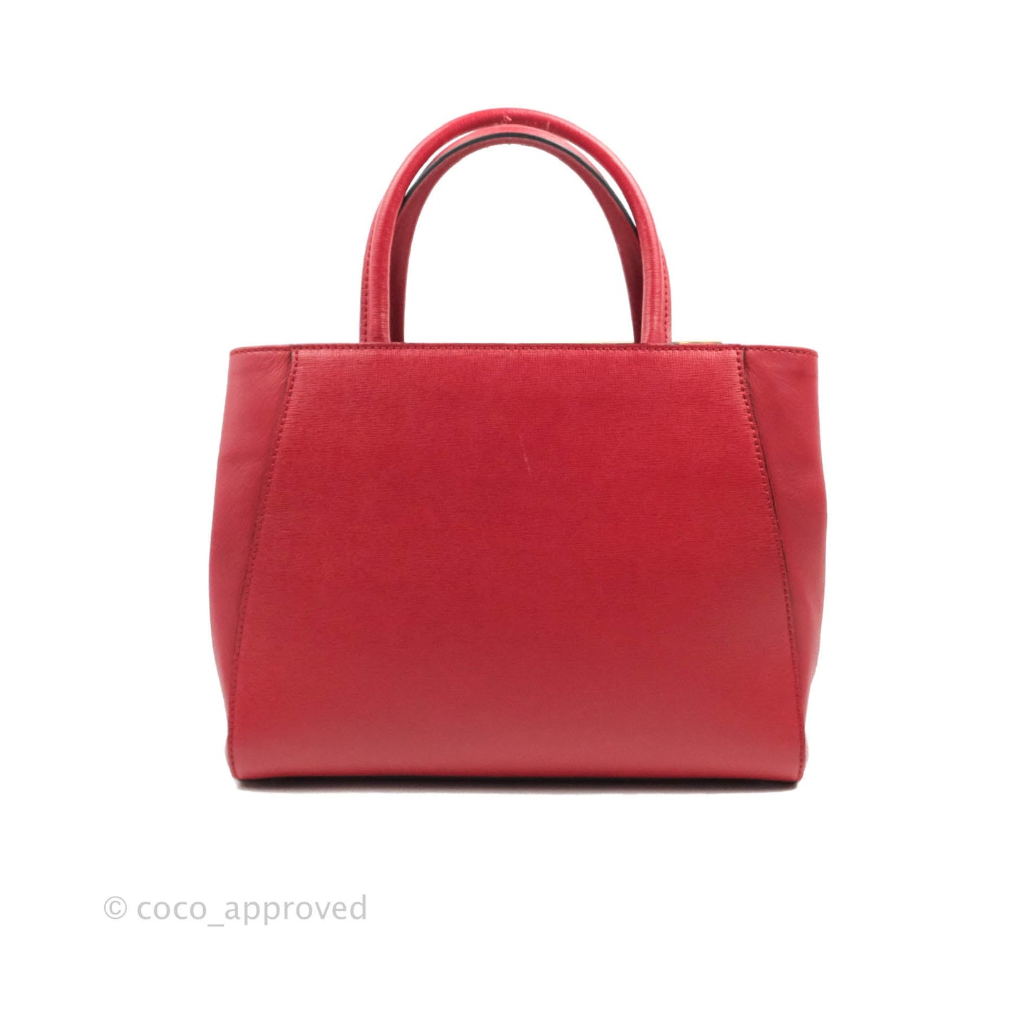 Fendi 2 Jours Red Bag Gold Hardware