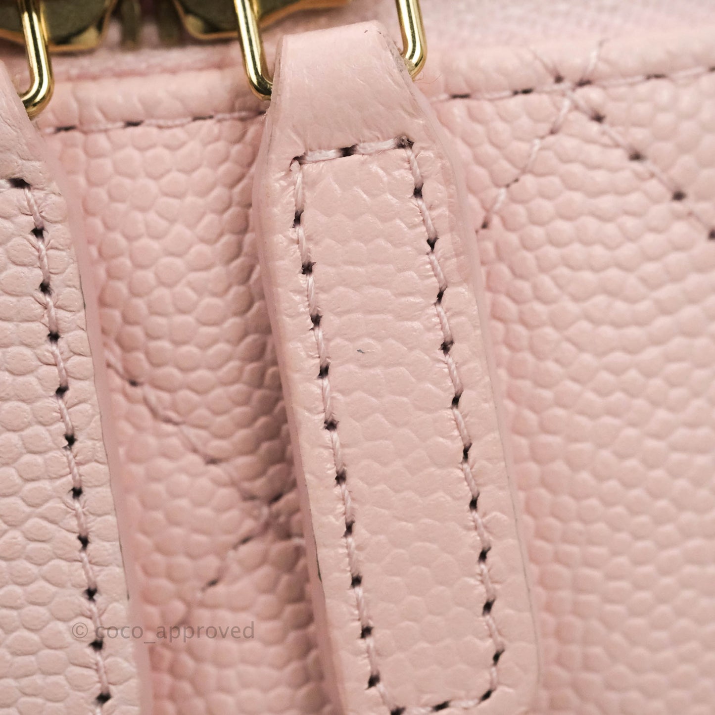 Chanel Mini Vanity With Chain Pink Caviar Gold Hardware