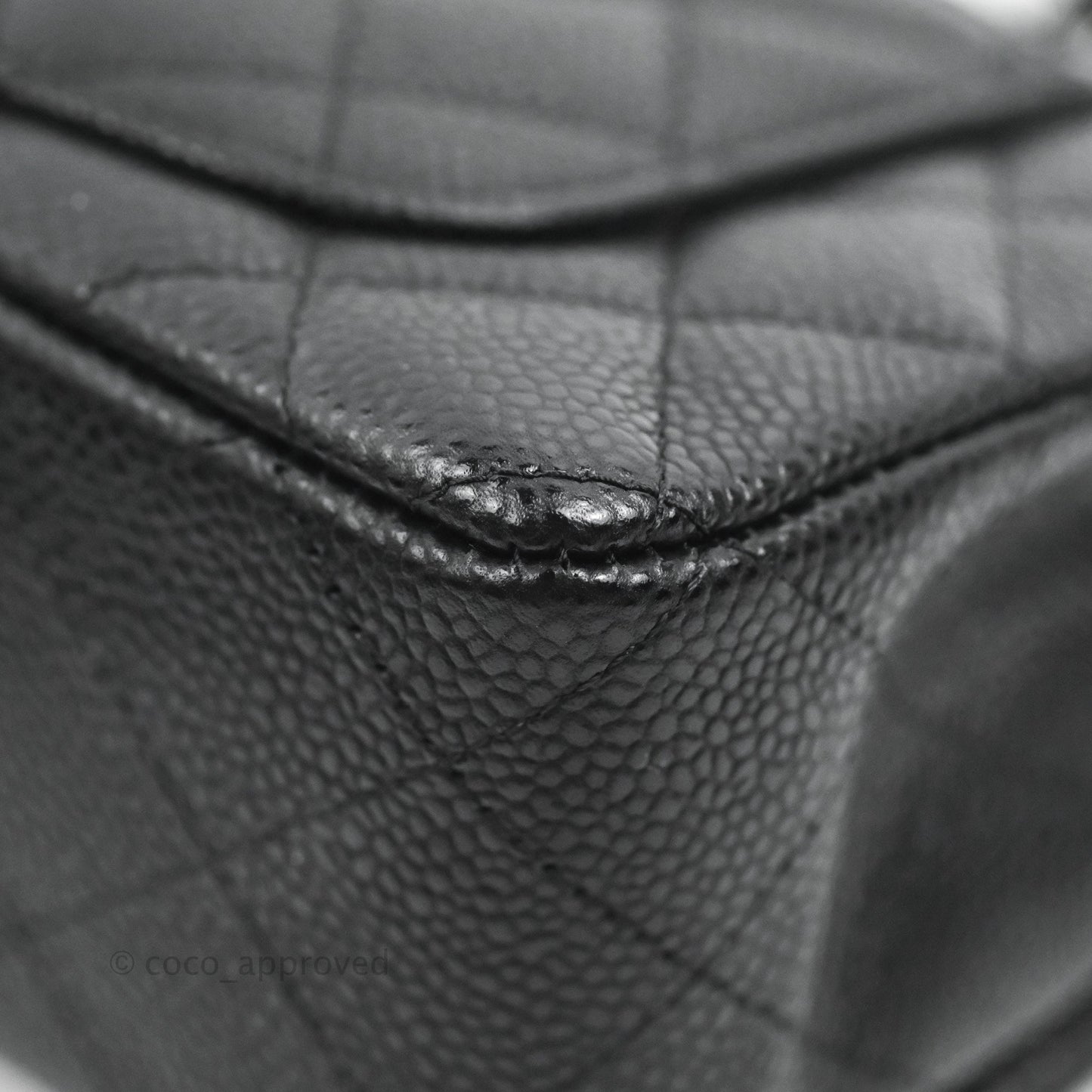 Chanel Quilted Mini Rectangular Black Caviar Silver Hardware