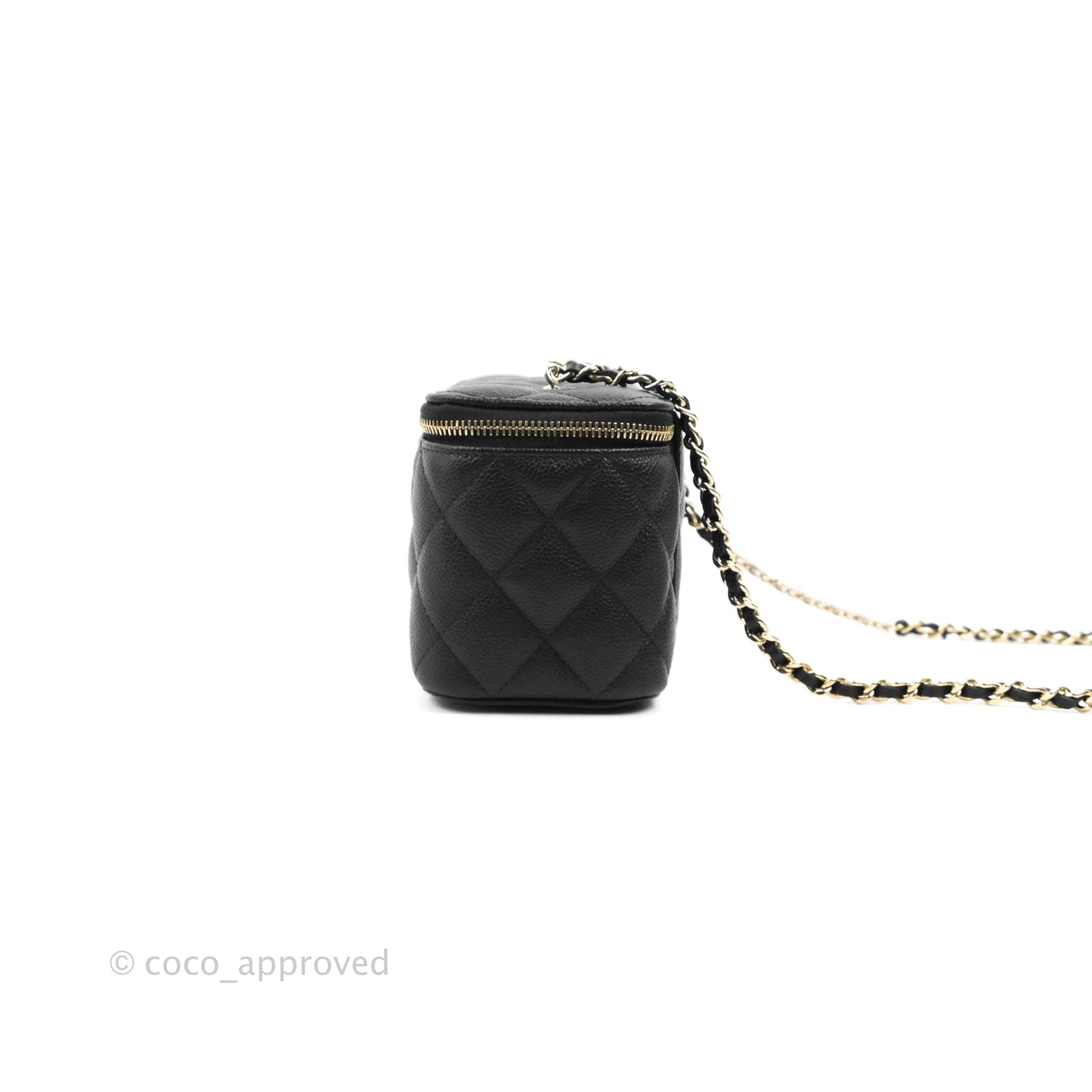Chanel Vanity with CC Chain Black Caviar Gold Hardware
