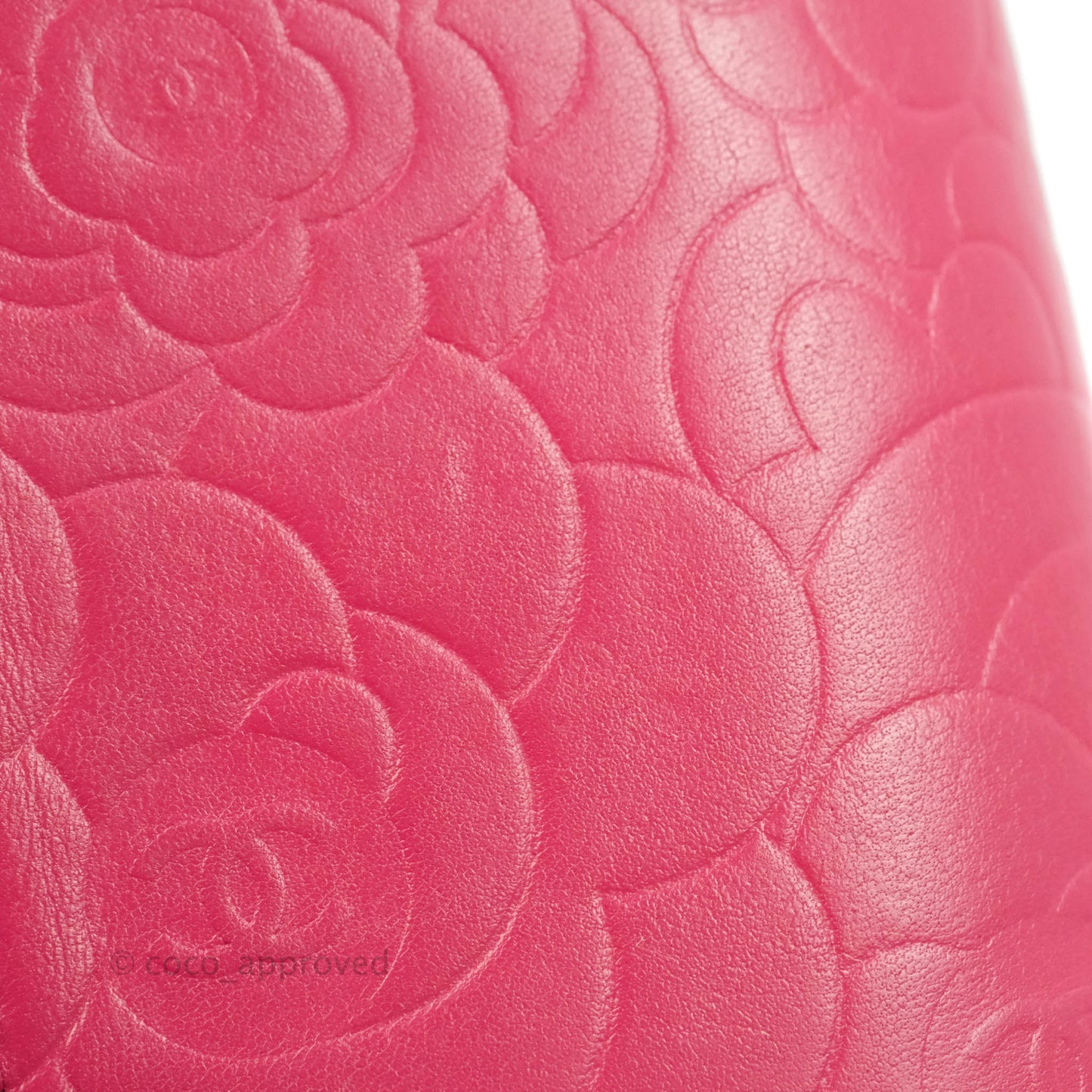 Chanel Wallet in Pink Camellia Embossed Lambskin