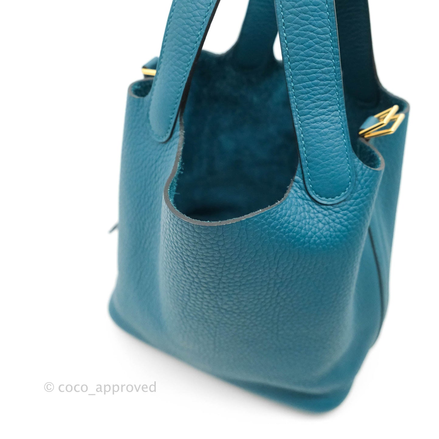 Hermès Clemence Picotin Lock 18 Vert Bosphore Gold Hardware