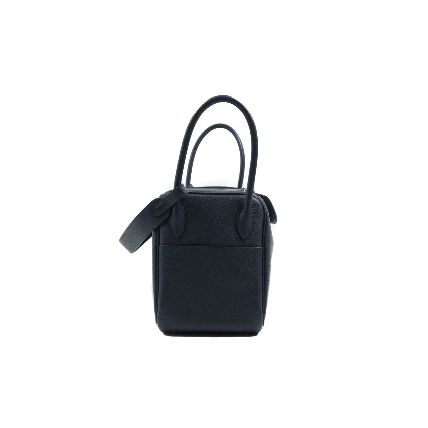 Hermès Lindy 26 Bleu Nuit Clemence Silver Hardware