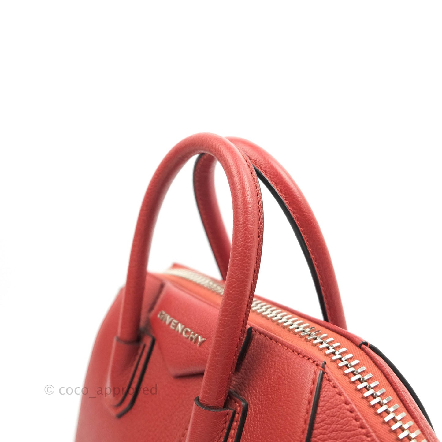 Givenchy Antigona Mini Red Grained Calfskin Silver Hardware
