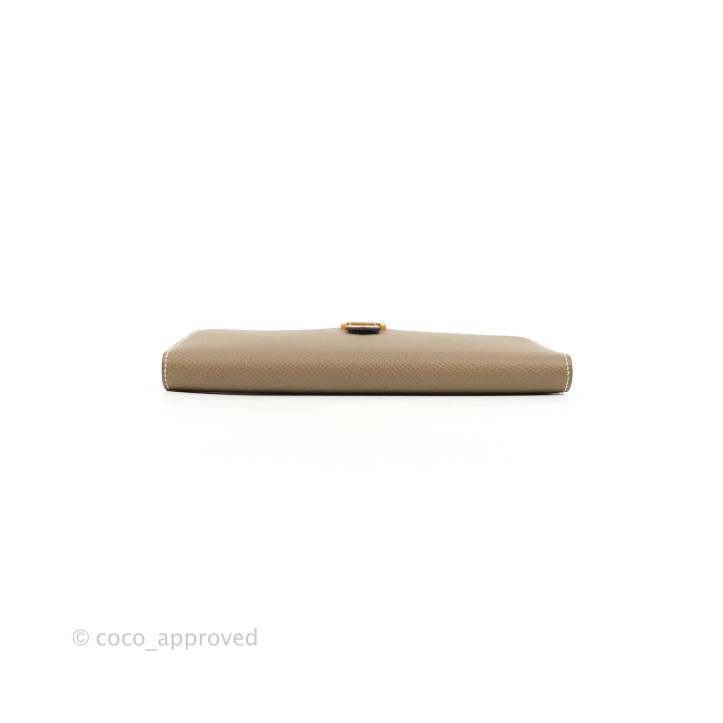 Hermès Bearn Wallet Etoupe Epsom Gold Hardware