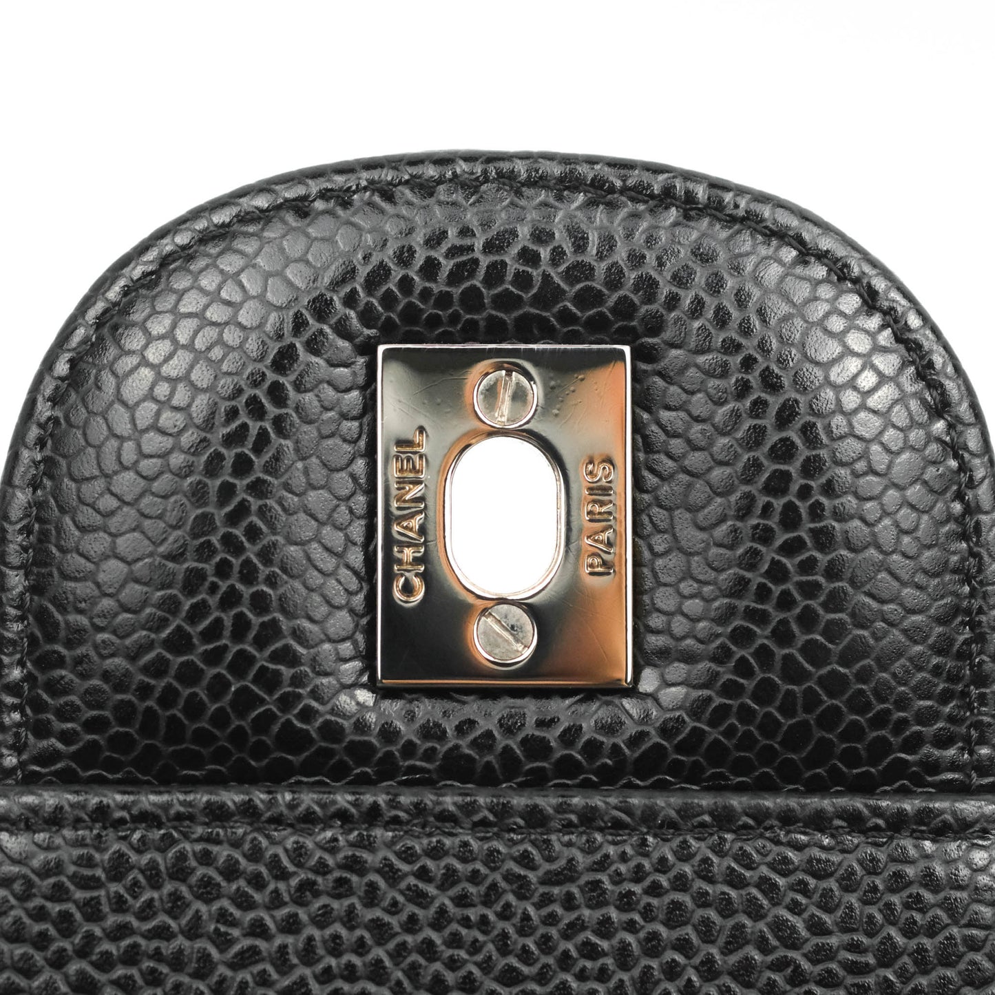 Chanel Jumbo Single Flap Black Caviar Silver Hardware⁣⁣