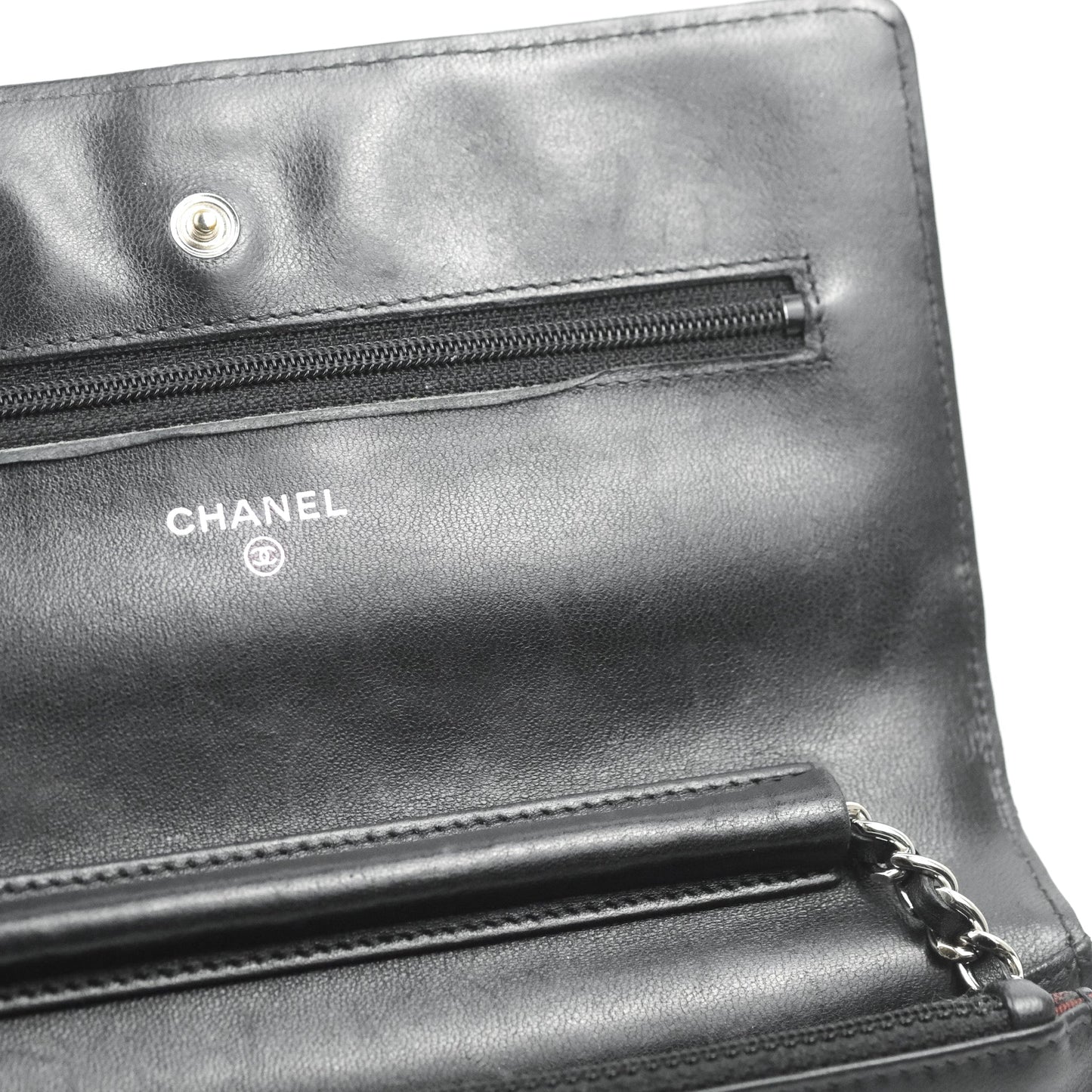 Chanel Quilted Classic WOC Black Lambskin Silver Hardware