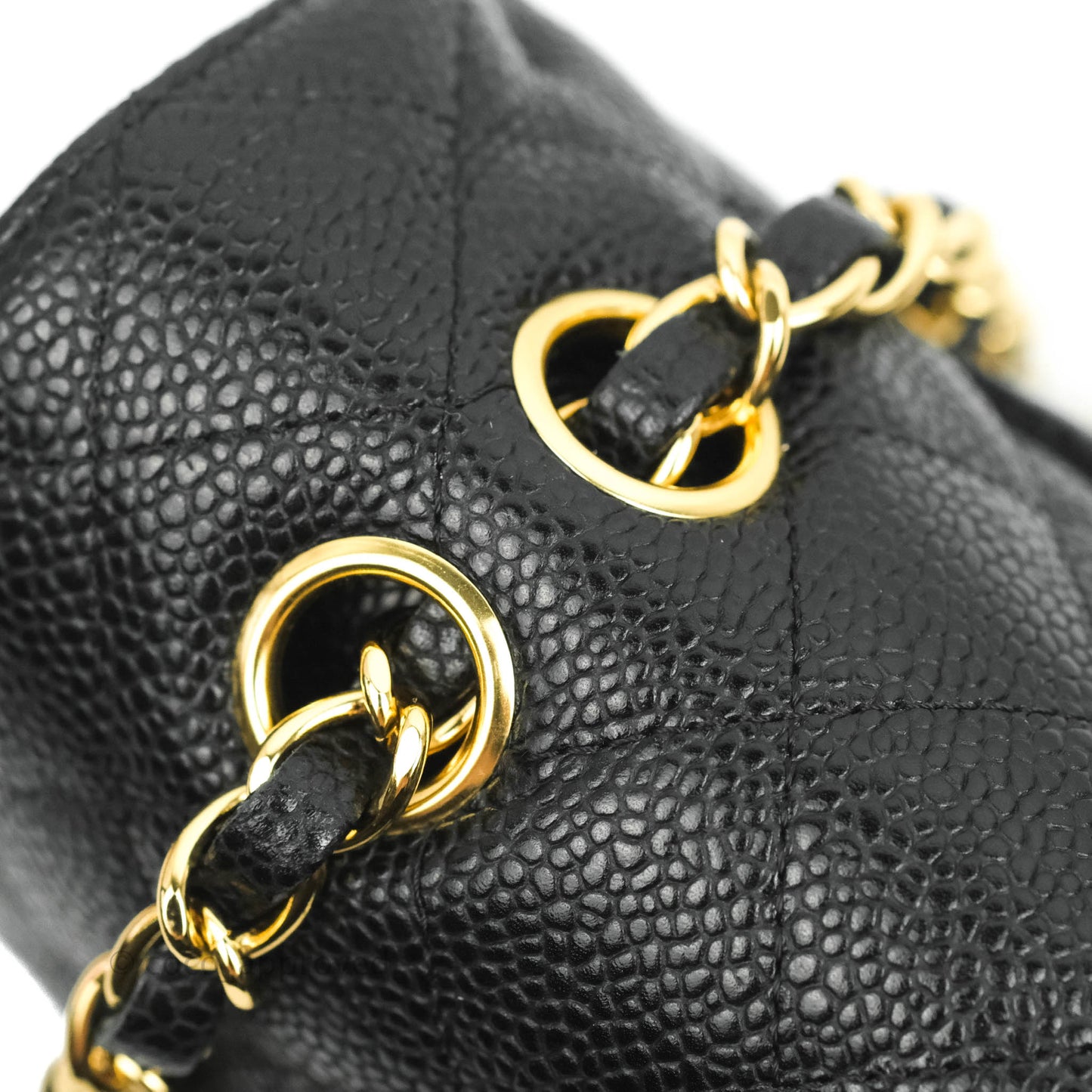Chanel Classic M/L Medium Double Flap Black Caviar 24k Gold Hardware