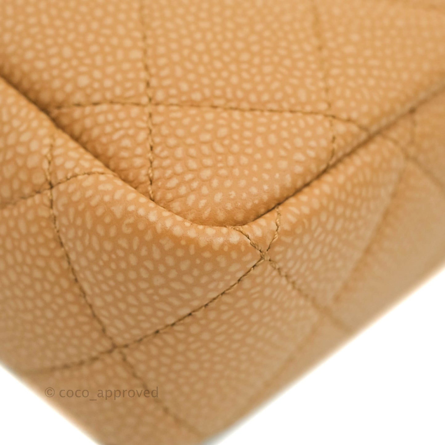 Chanel Camera Bag Caramel Dark Beige Caviar Gold Hardware