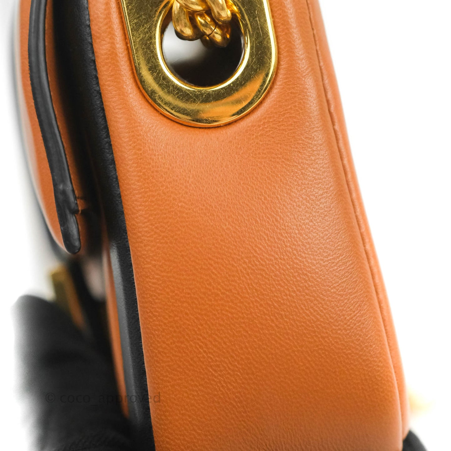 Fendi Mini Baguette Chain Bag Bi-Color Brown/Black Nappa