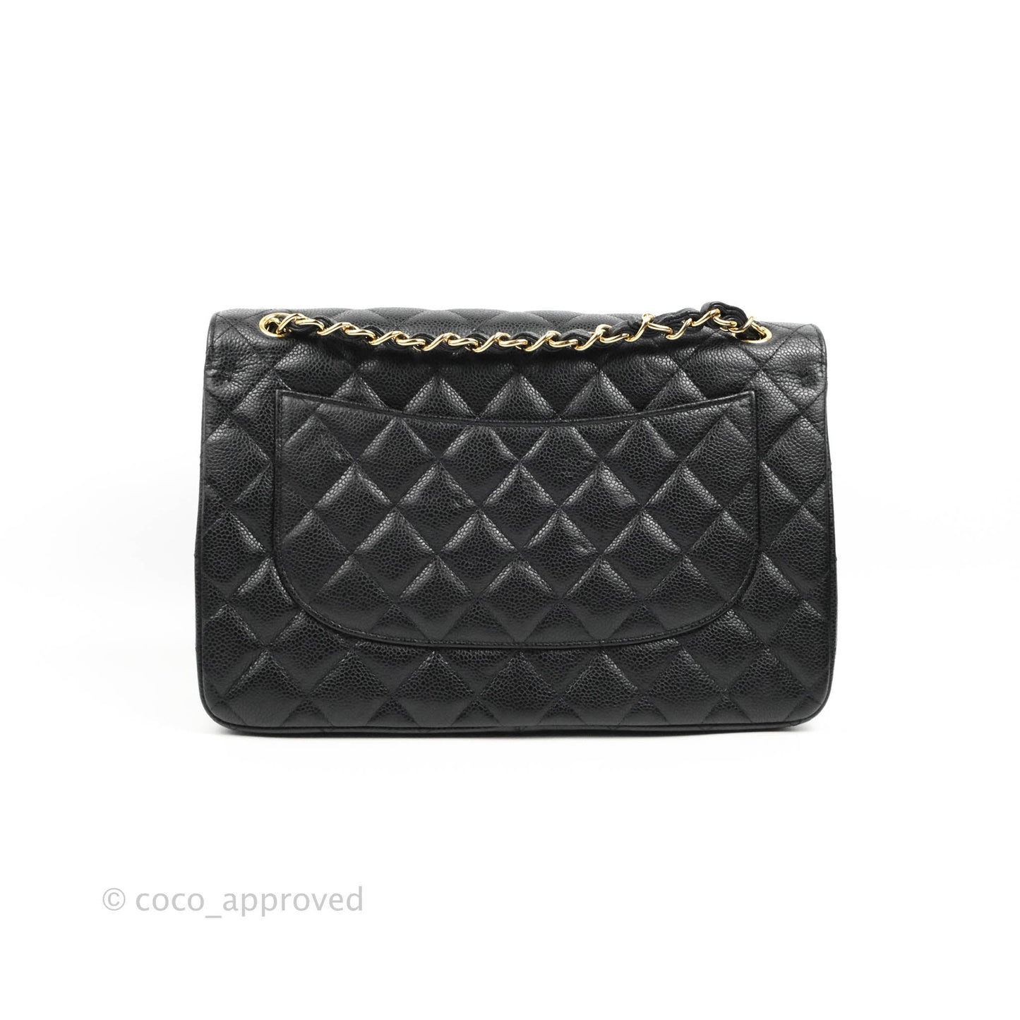 Chanel Jumbo Double Flap Black Caviar Gold Hardware⁣⁣