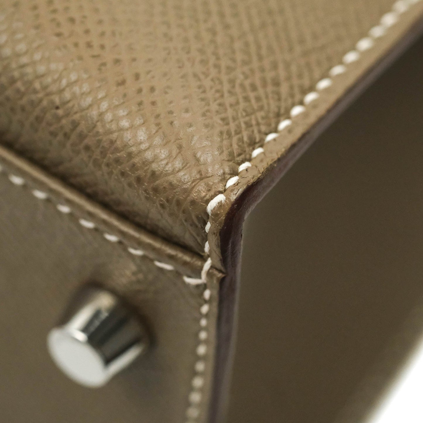 Hermès Kelly 32 Sellier Etoupe Epsom Palladium Hardware HSS