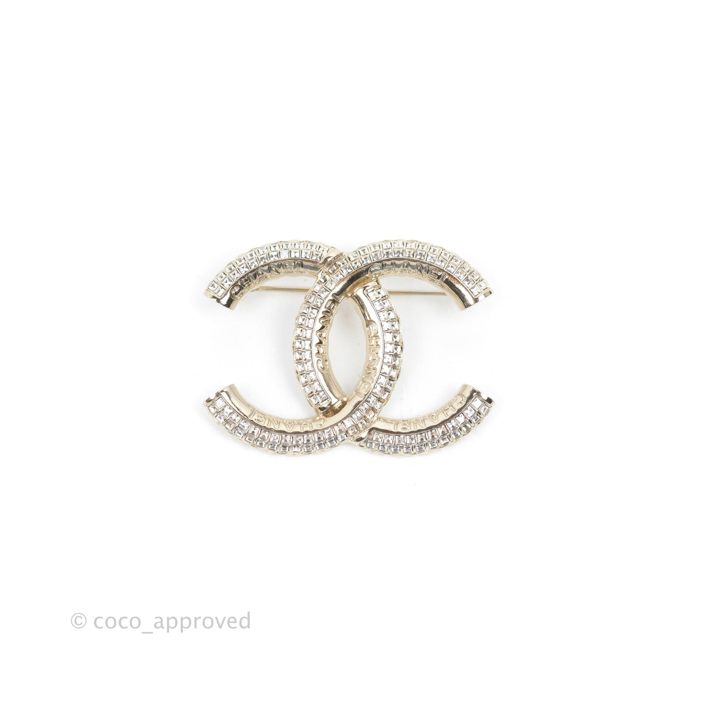 Chanel CC Crystal Brooch 22C