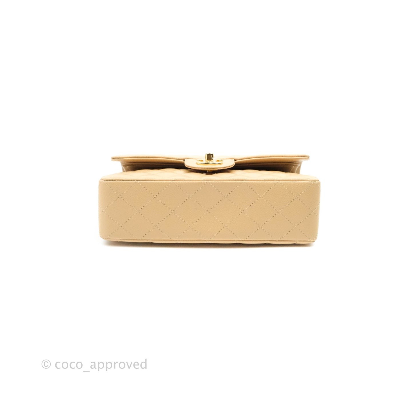 Chanel Classic Small S/M Flap Beige Caviar Gold Hardware