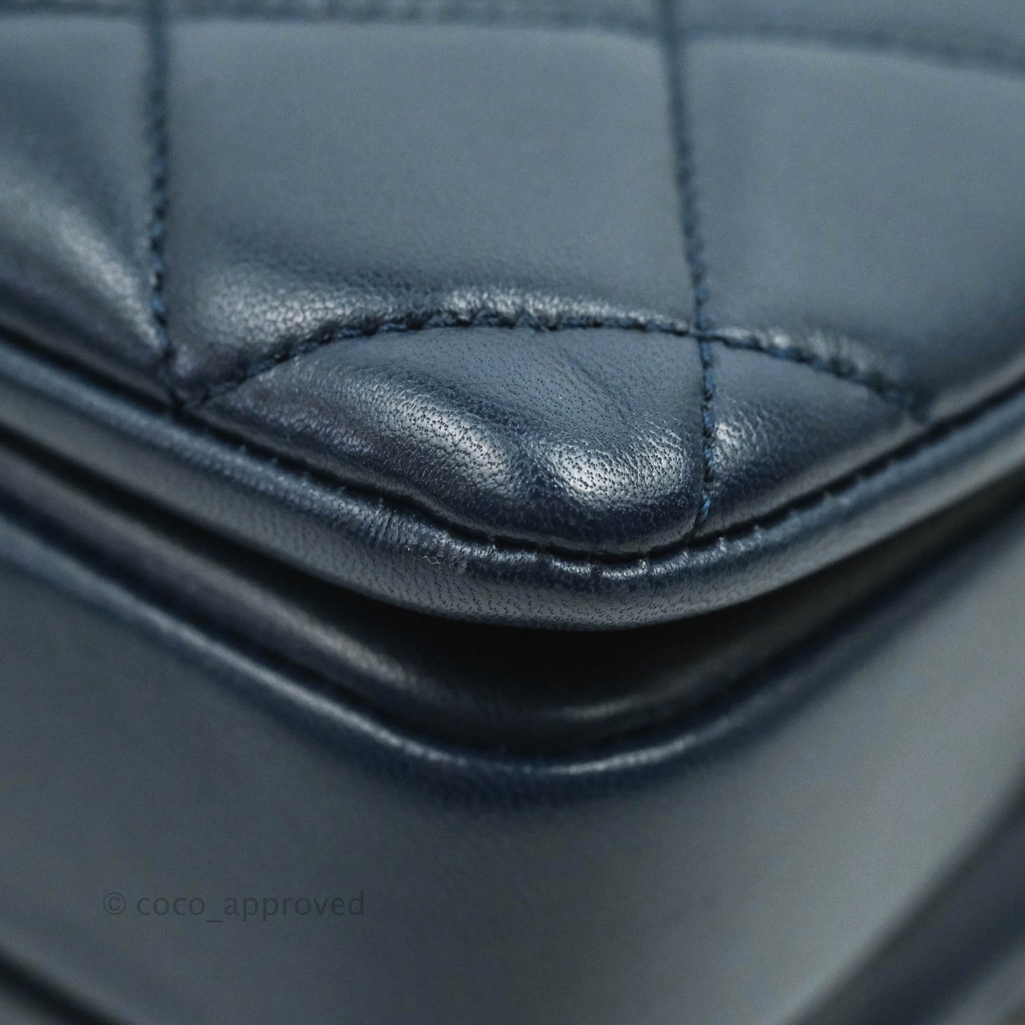 Chanel Small Trendy CC Navy Lambskin Gold Hardware