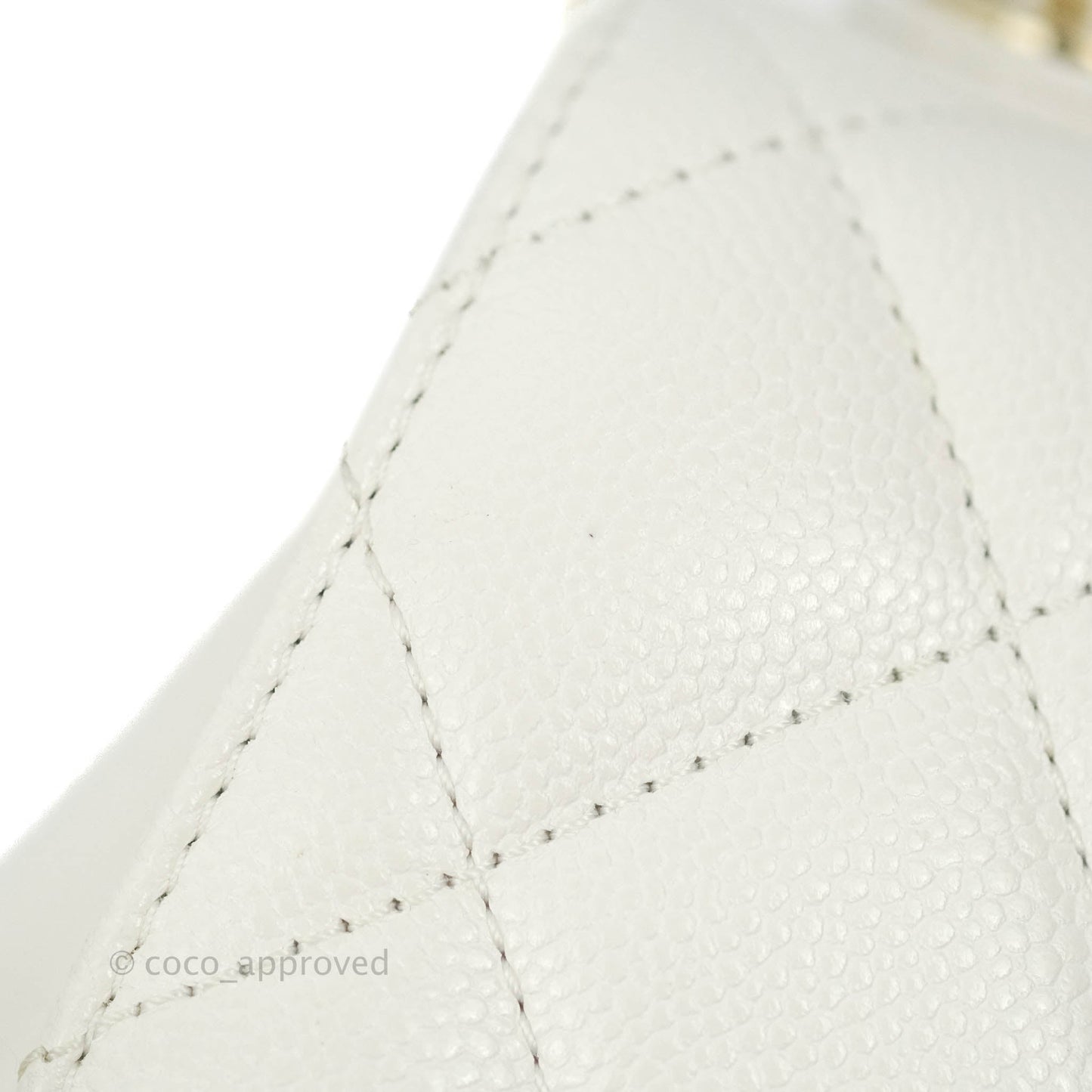 Chanel Quilted Small Business Affinity Flap White Caviar Gold Hardware