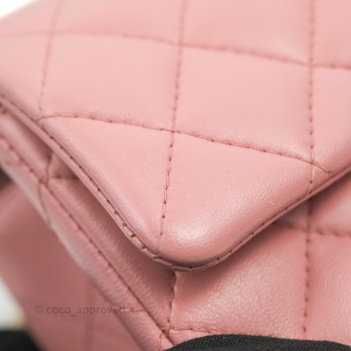 Chanel Quilted Mini Rectangular Flap Pink Lambskin Gold Hardware
