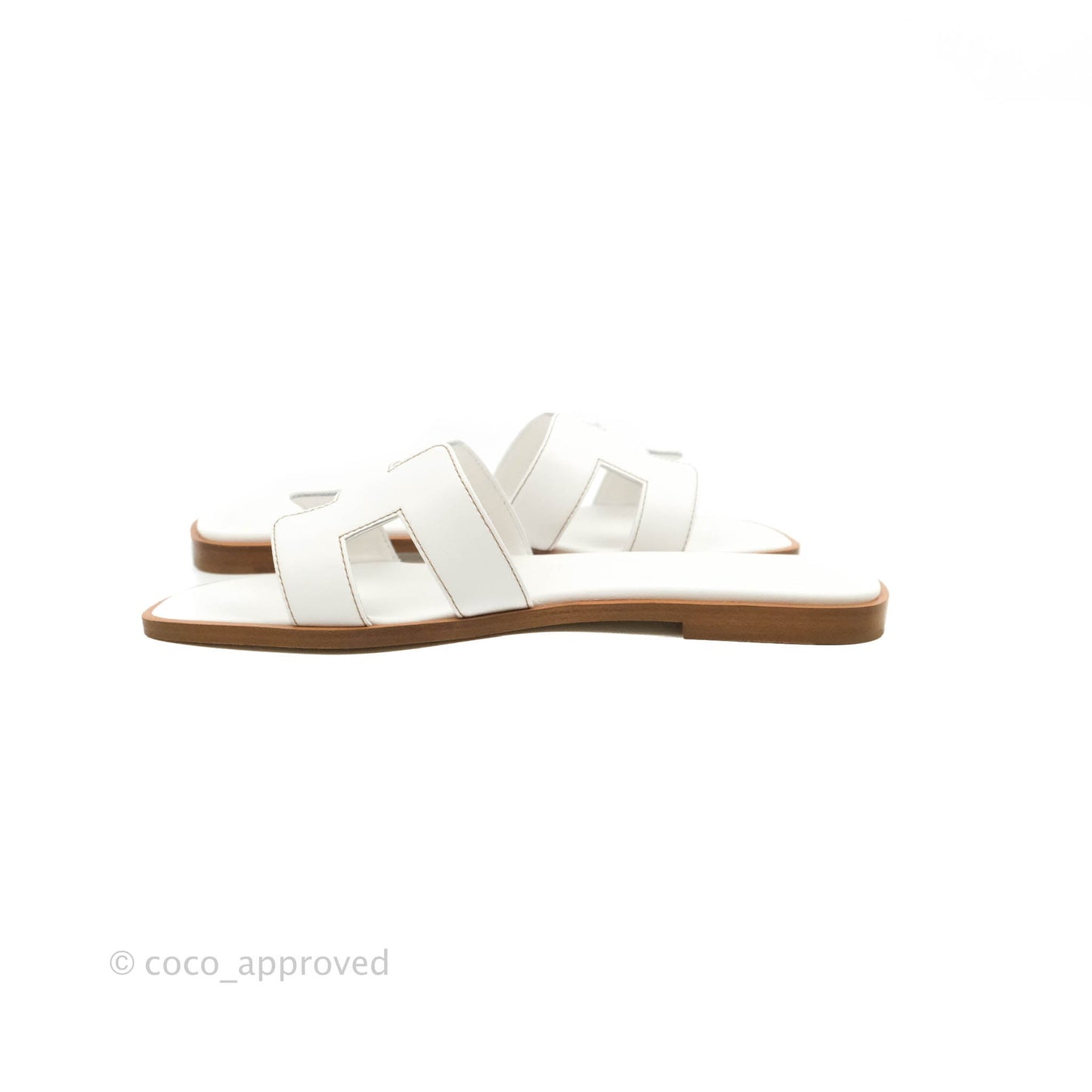 Hermès Oran Sandals in White Size 38