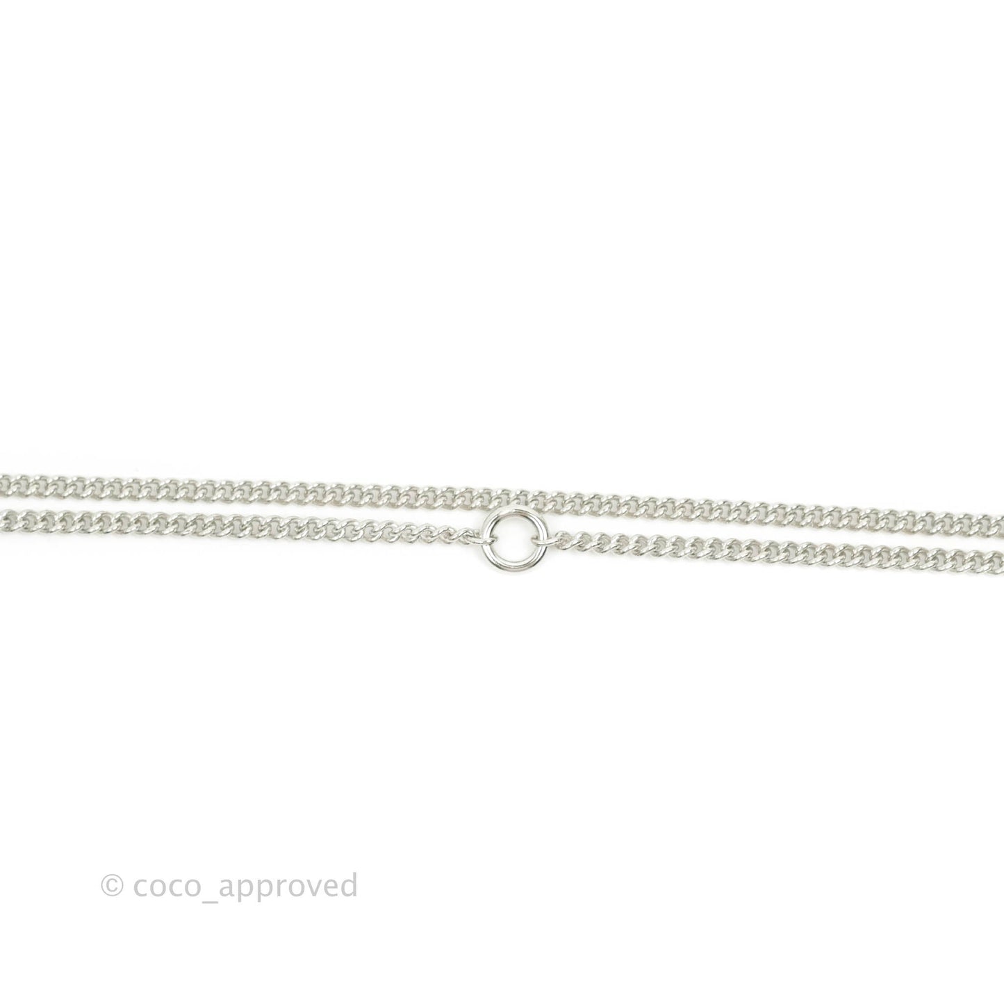 Chanel Crystal Silver CC Drop Necklace