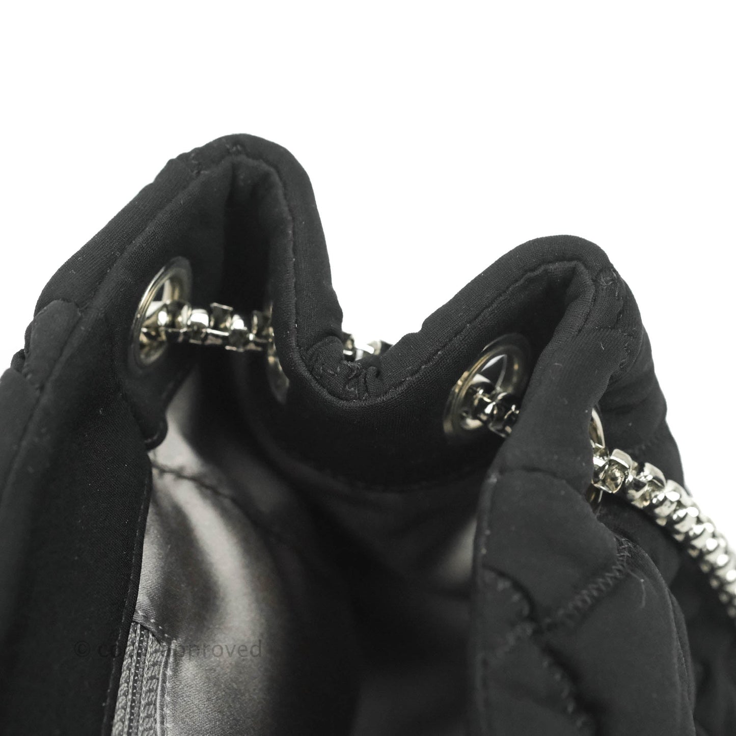 Chanel Black Jersey Bubble Quilt Accordion Flap Bag Silver Hardware