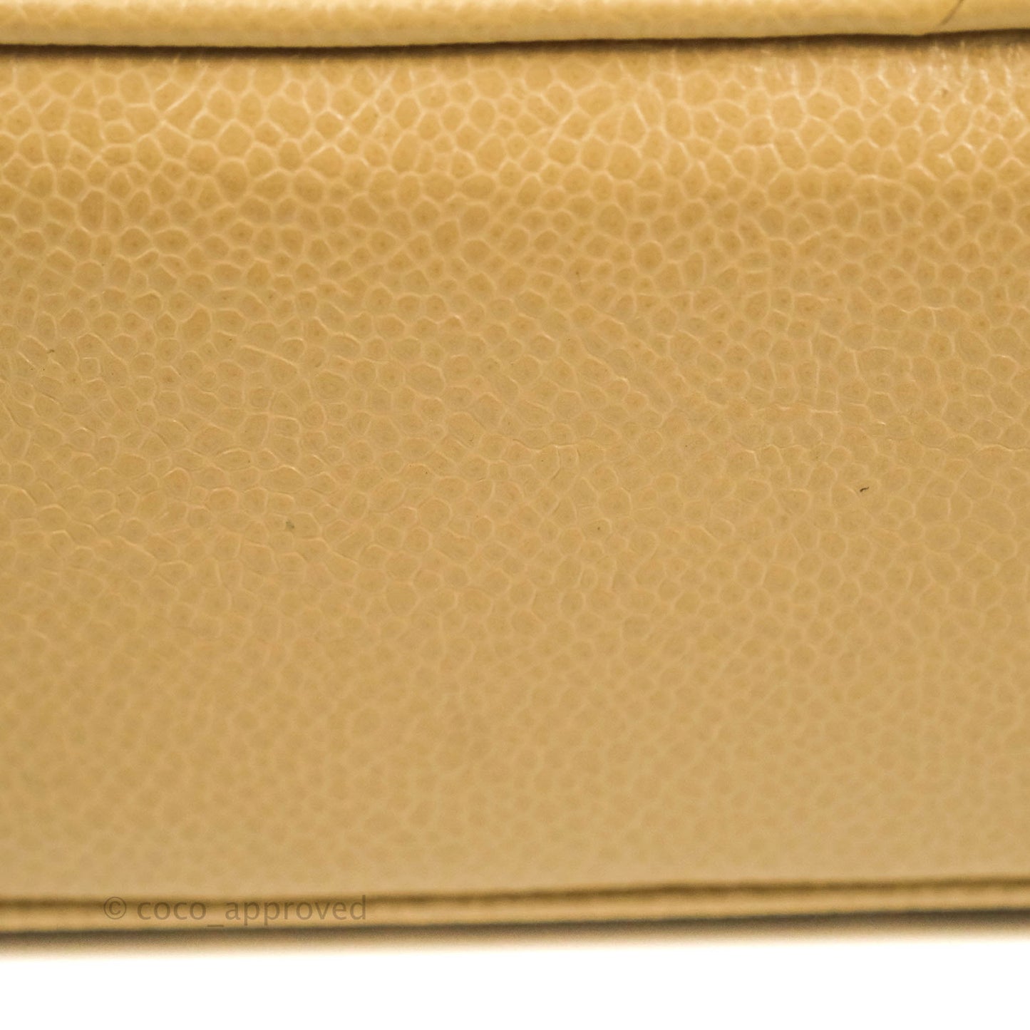 Chanel Vintage CC Quilted Tote Dark Beige Caviar 24K Gold Hardware