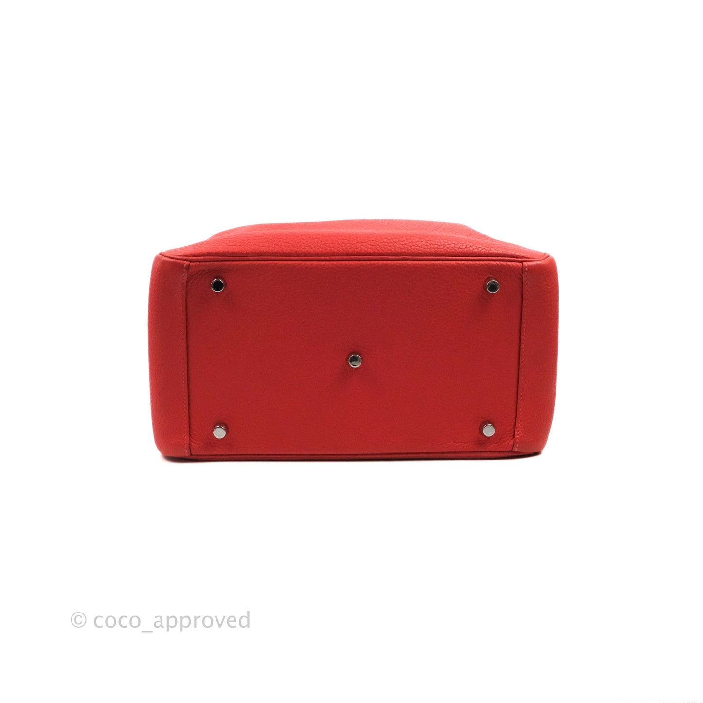 Hermès Lindy 30 Red Clemence Palladium Hardware