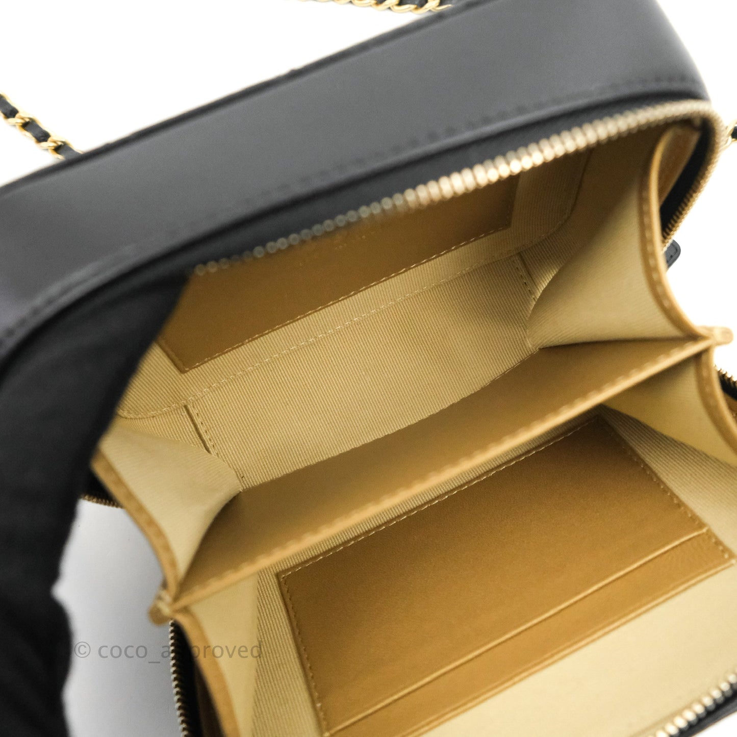 Chanel Mini Pearl Crush Quilted Camera Case Black Lambskin Aged Gold Hardware