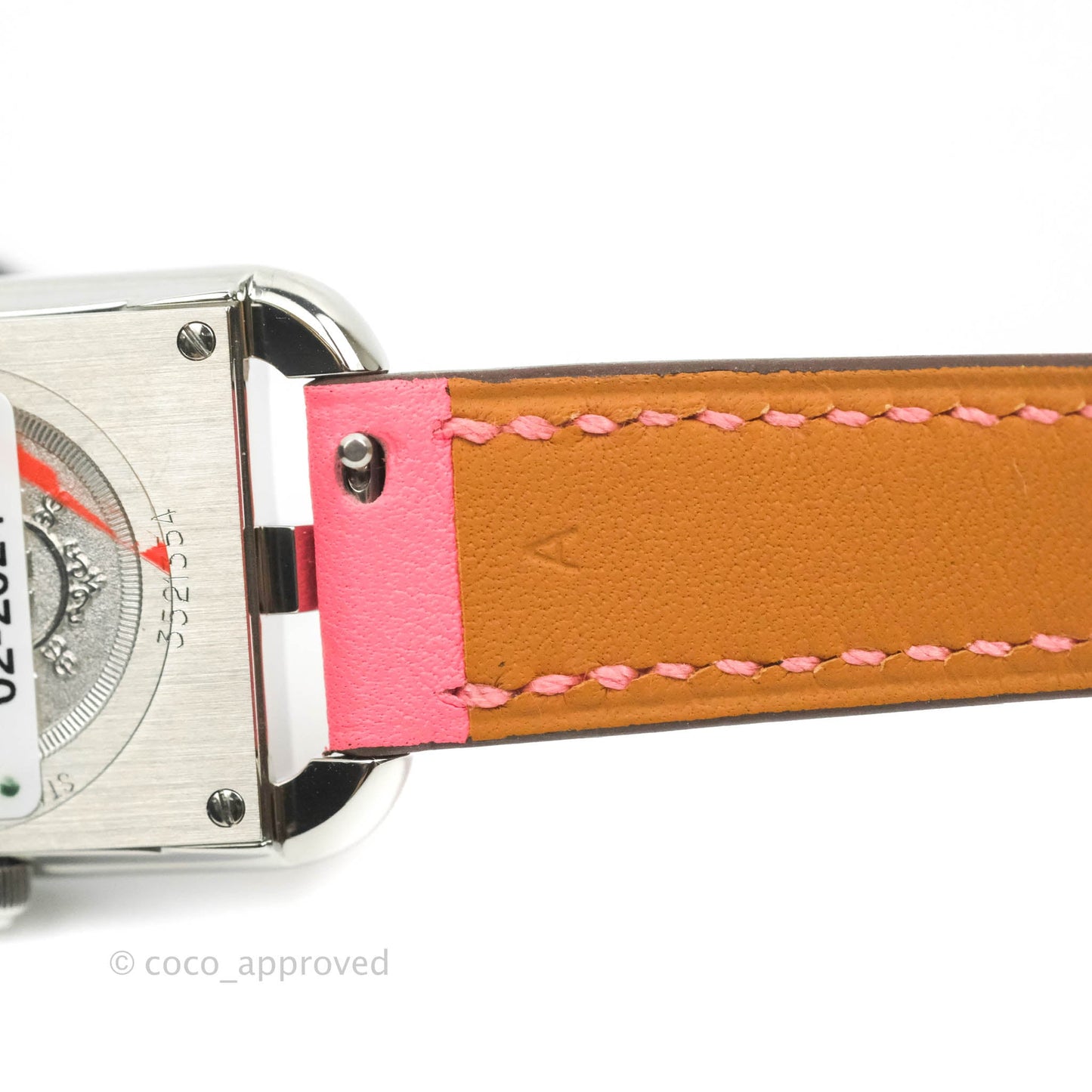 Hermès Cape Cod Steel Watch PM Pink Swift Calfskin