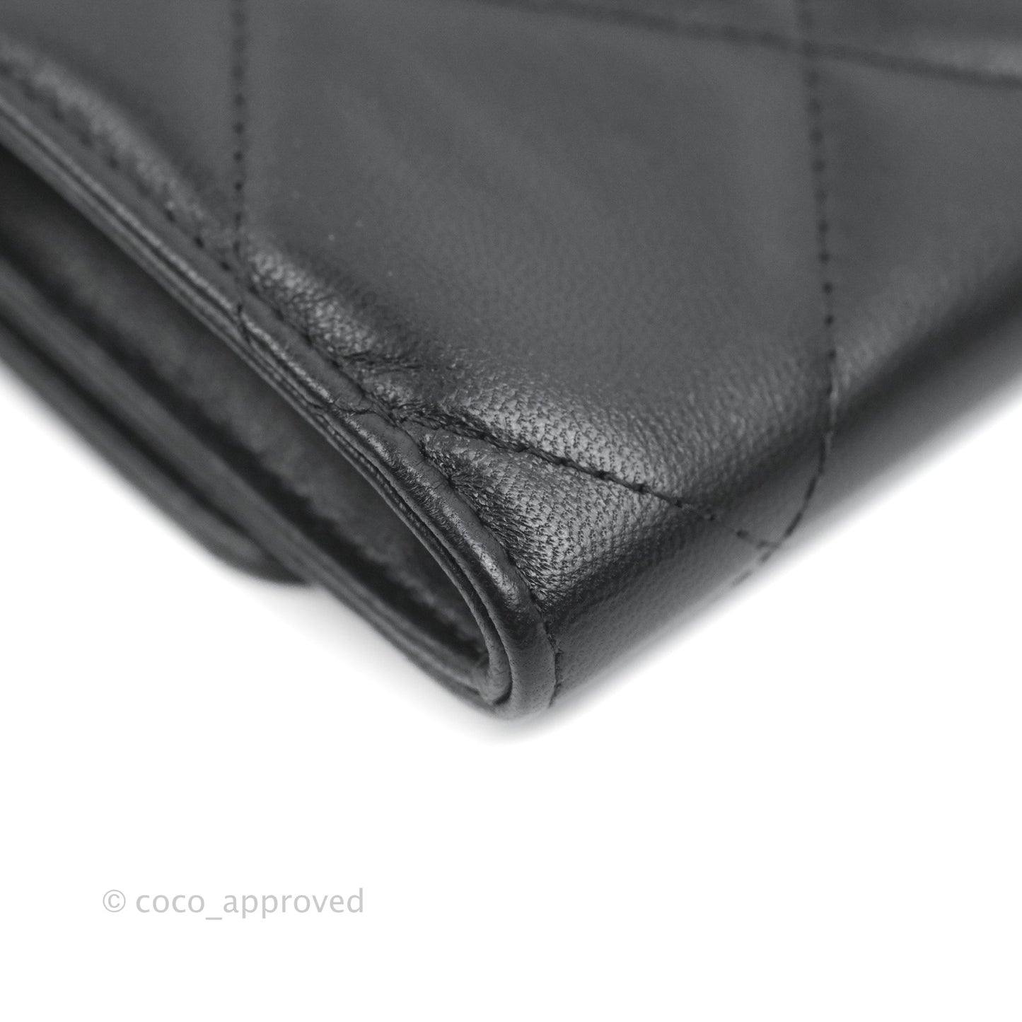 Chanel 19 Card Holder With Chain Black Mixed Hardware