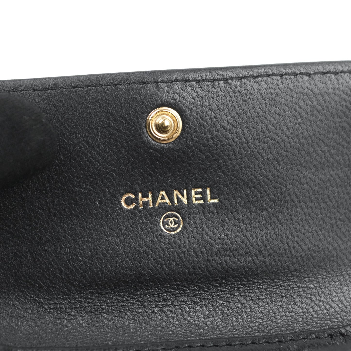 Chanel 19 Card Holder With Chain Black Mixed Hardware