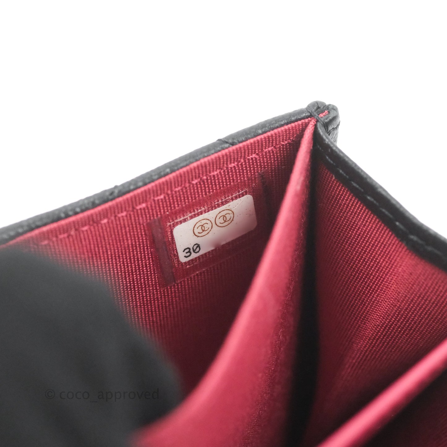 Chanel 19 Card Holder With Chain Black Mixed Hardware