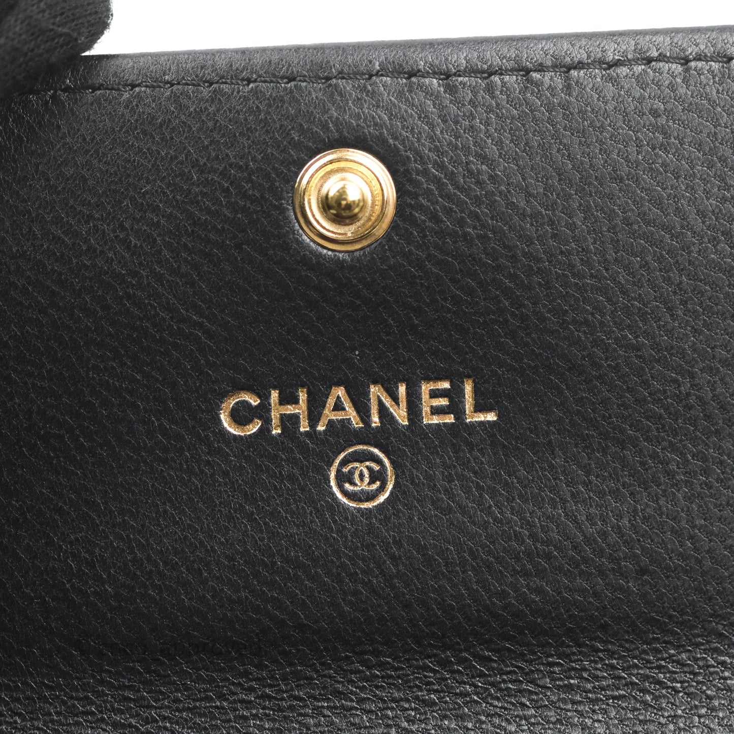 Chanel 19 Card Holder With Chain Black Mixed Hardware