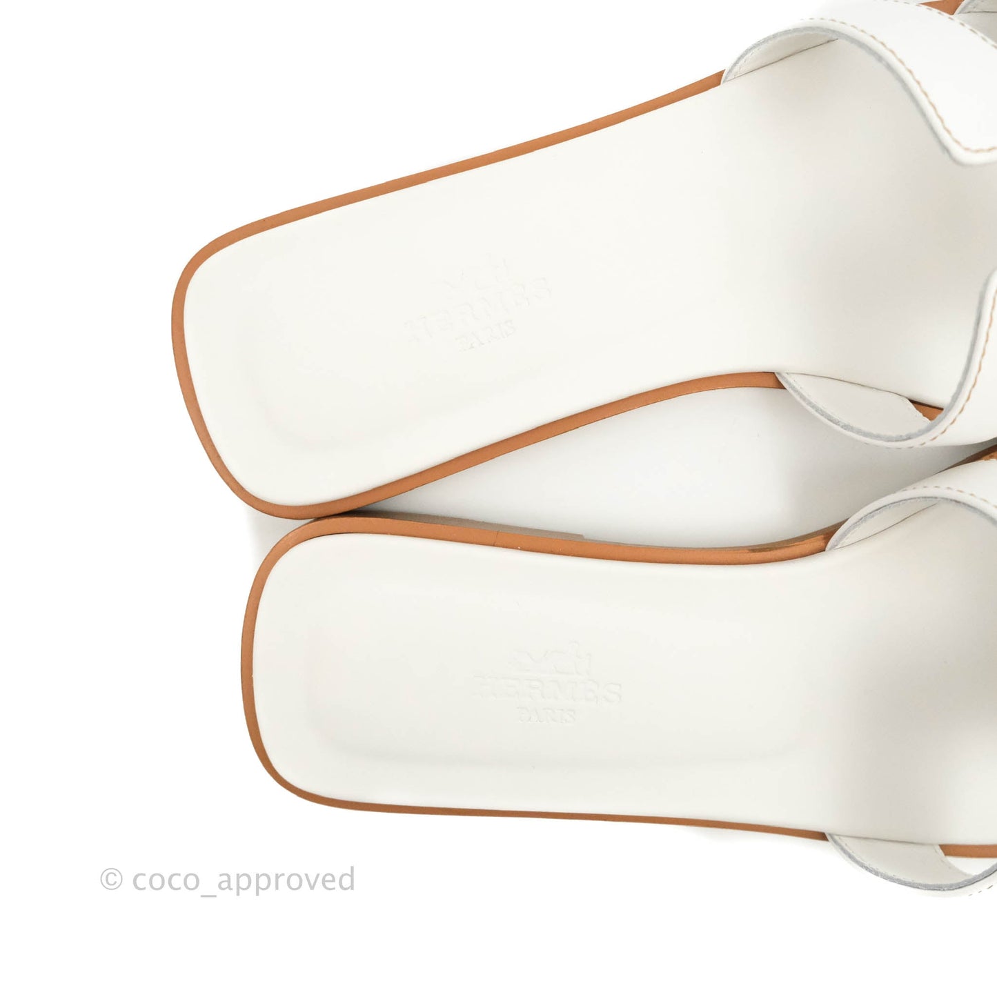 Hermès Oran Sandals in White Size 38