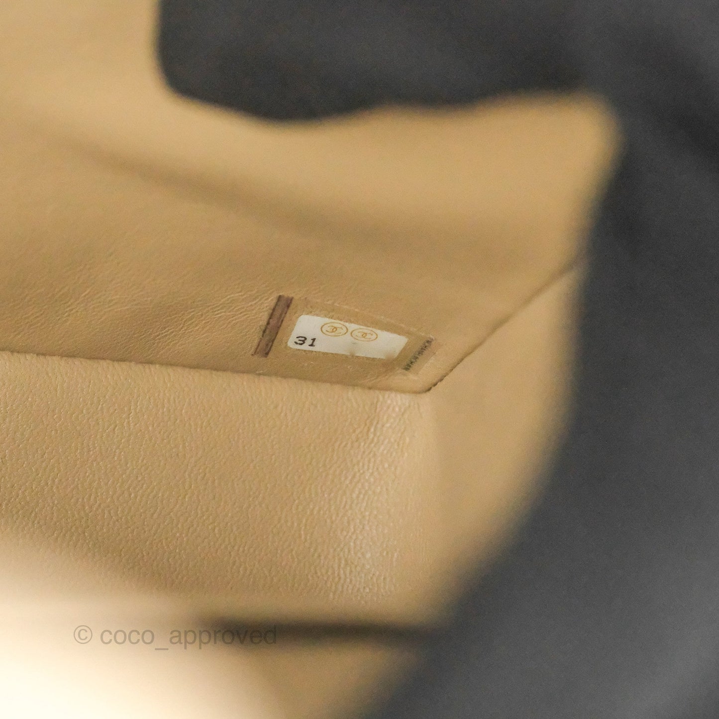 Chanel Small Classic Quilted Flap Dark Beige Lambskin Gold Hardware