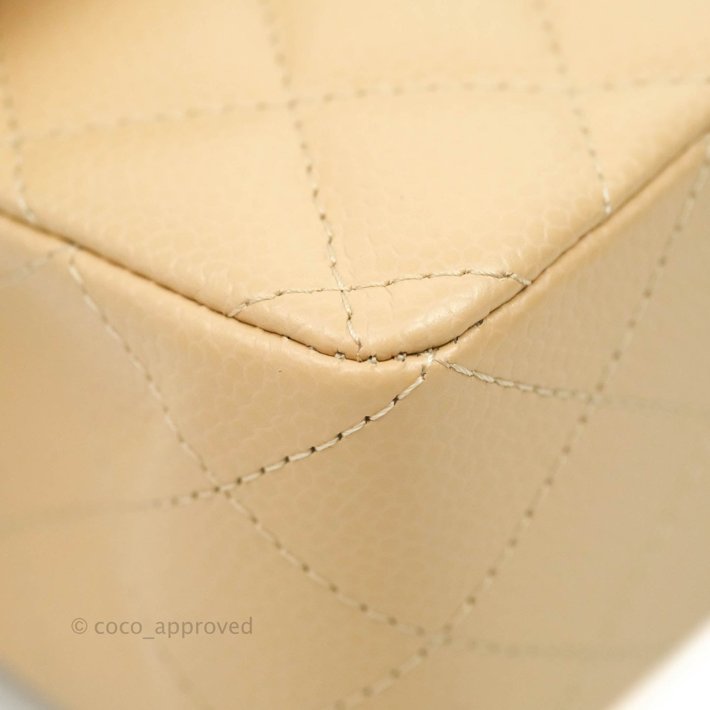 Chanel Classic Small S/M Flap Beige Caviar Gold Hardware