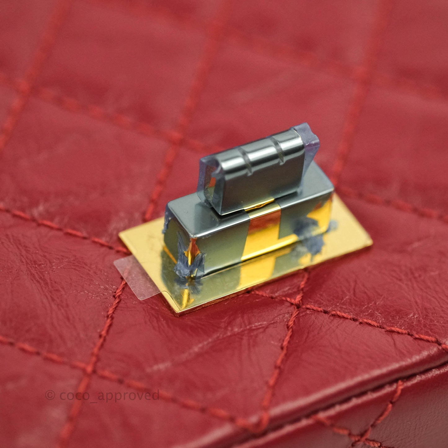 Chanel Mini Reissue 224 Red Aged Calfskin Gold Hardware 19S