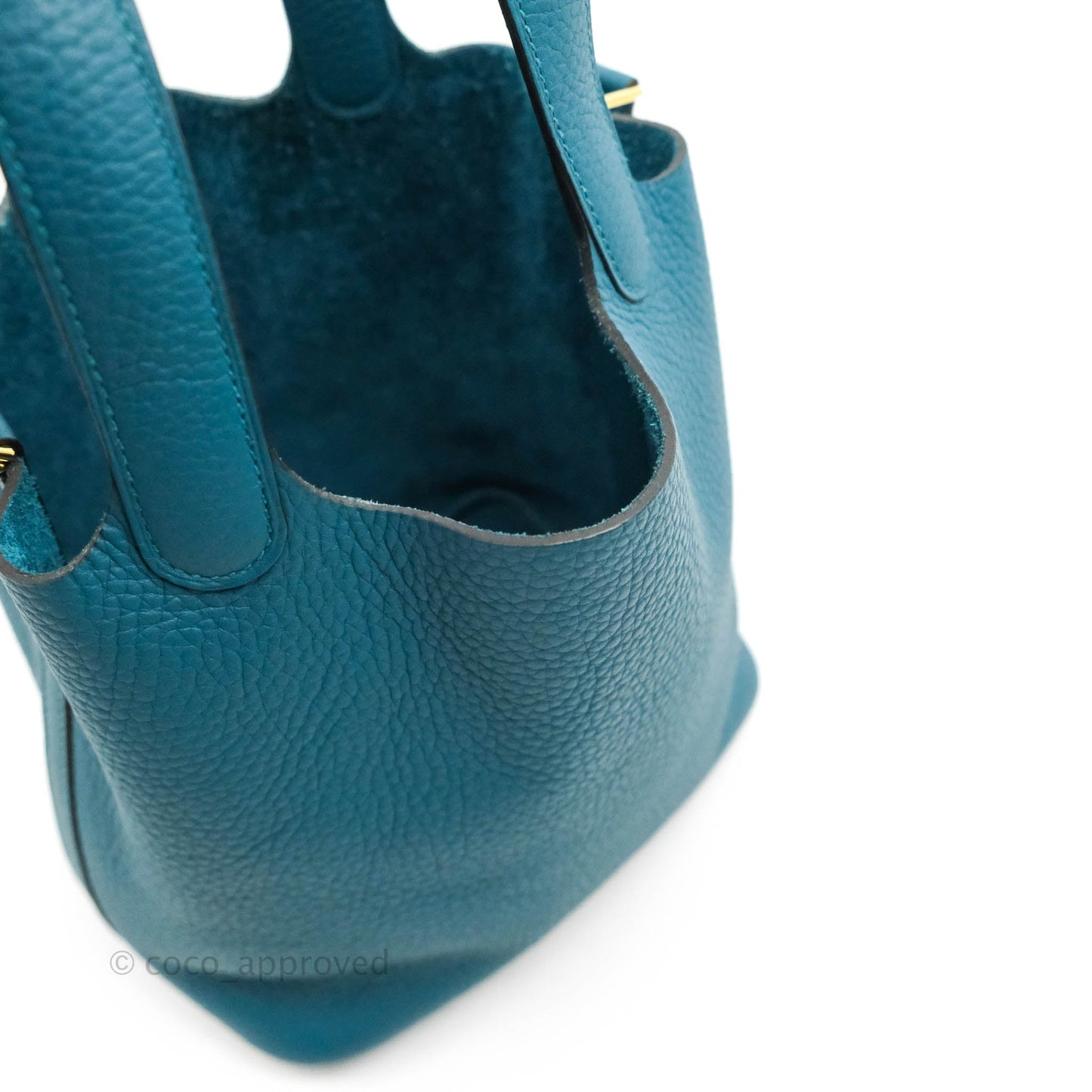 Hermès Clemence Picotin Lock 18 Vert Bosphore Gold Hardware